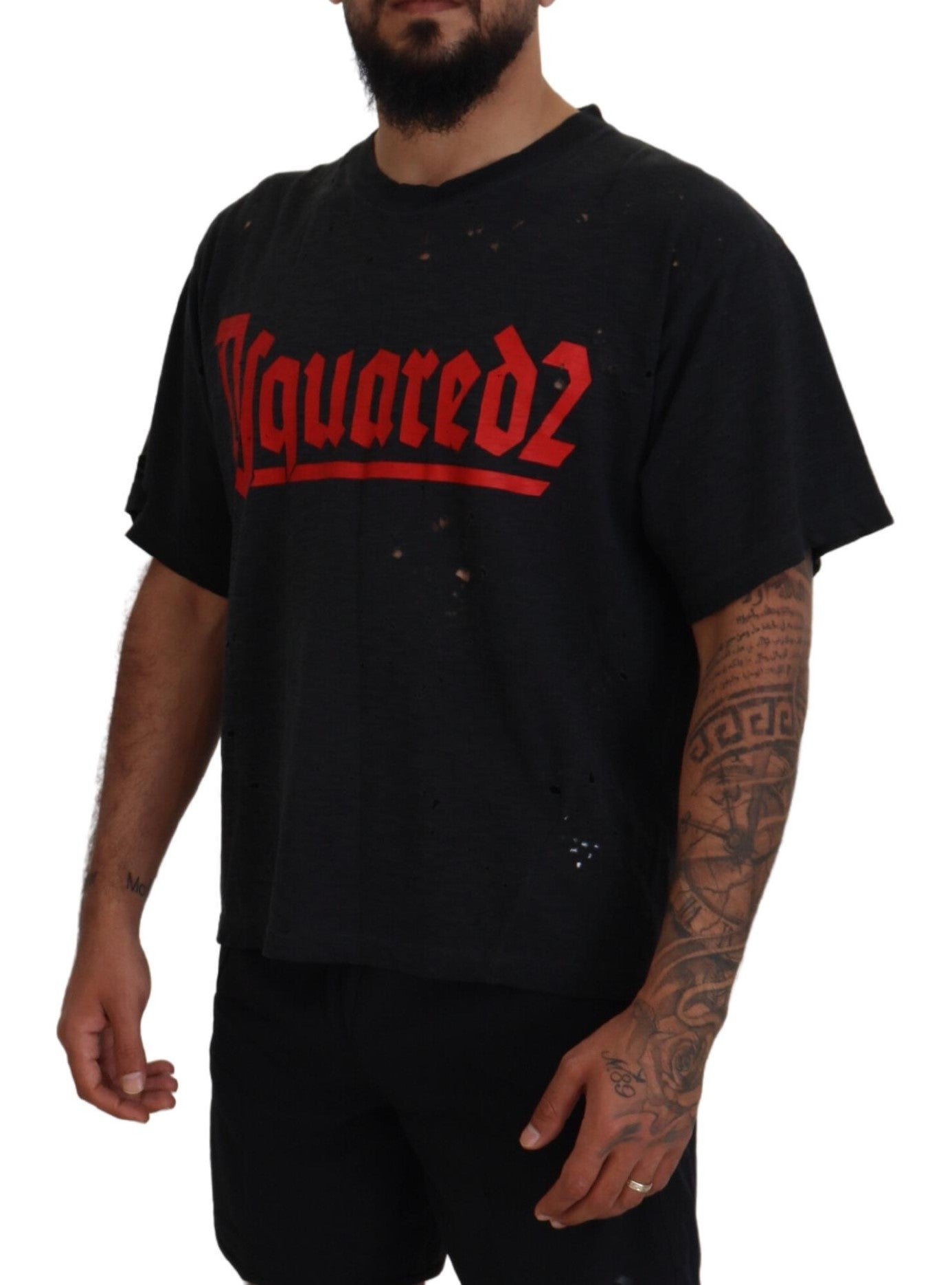 Dsquared² Black Cotton Short Sleeves Crewneck T-shirt