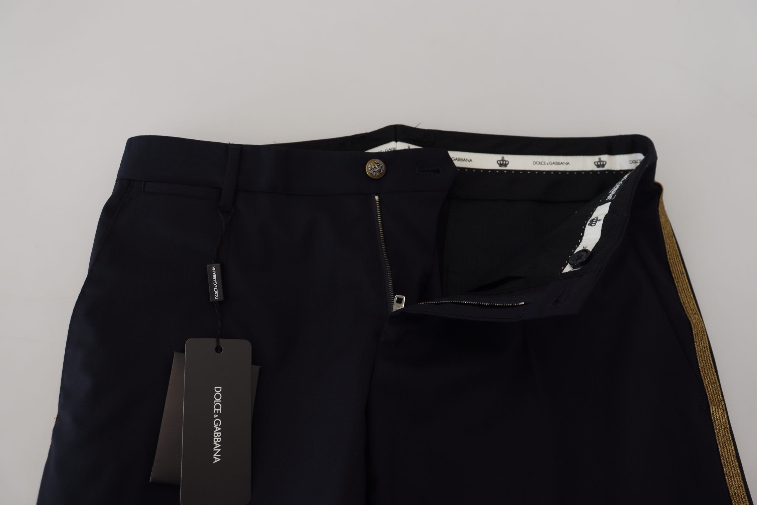 Официални черни вълнени панталони Dolce &amp; Gabbana