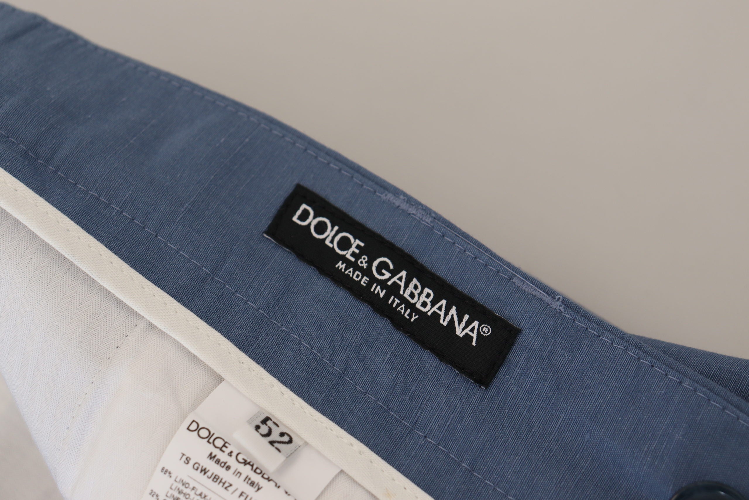 Dolce &amp; Gabbana Официален панталон Chino от син лен