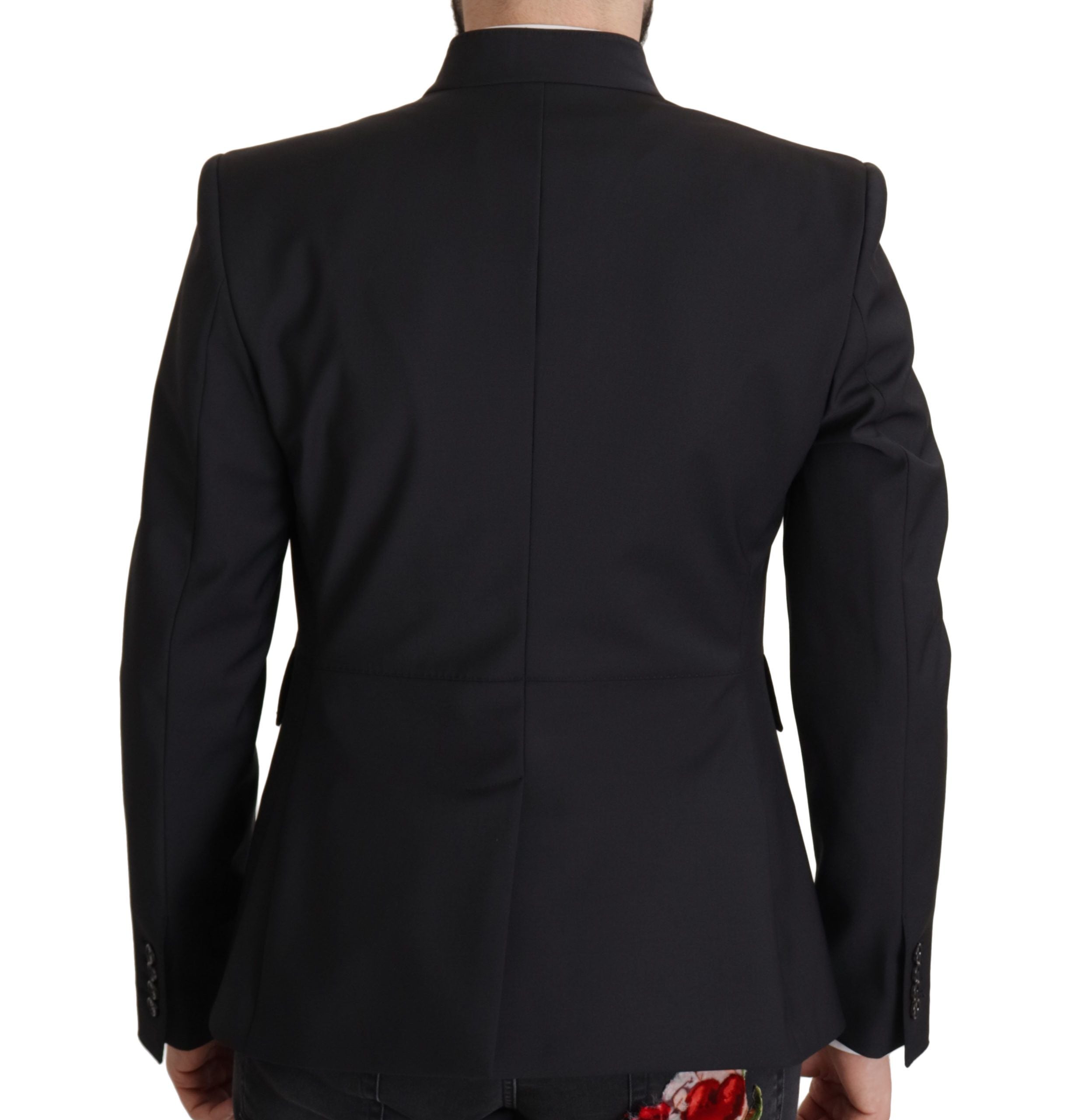 Dolce &amp; Gabbana черно вълнено едноредно палто мъжки блейзър