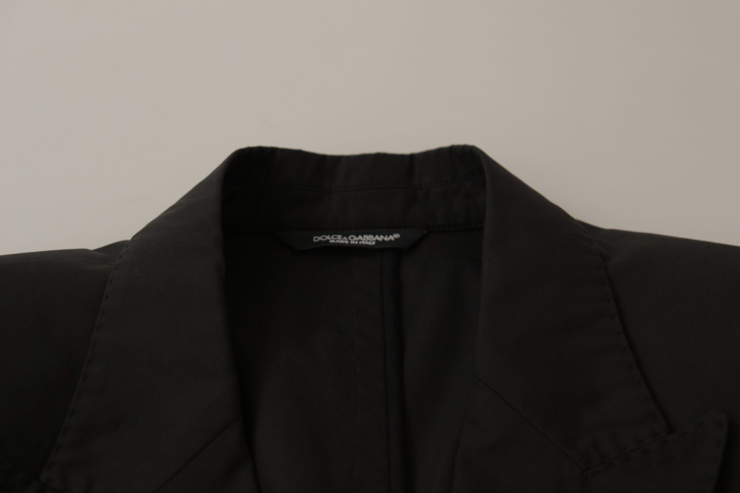 Dolce & Gabbana Elegant Taormina Black Cotton Blazer