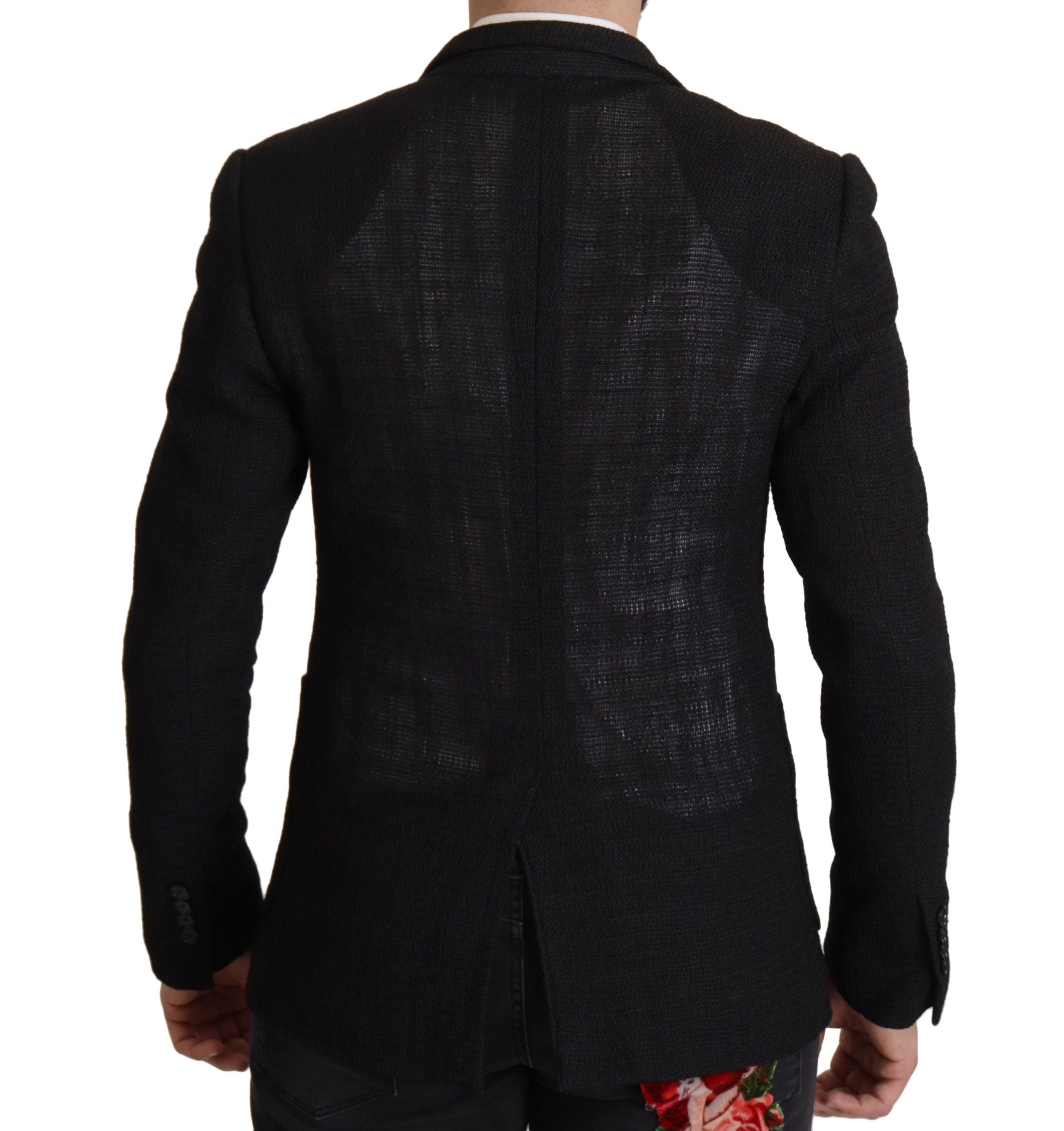 Черно едноредно палто Dolce &amp; Gabbana мъжки блейзър