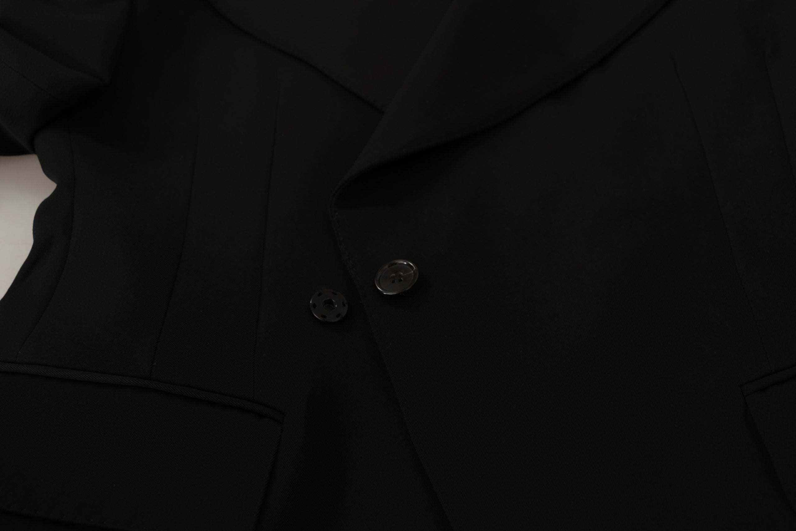 Dolce &amp; Gabbana Черен вълнен блейзър с едноредно сако