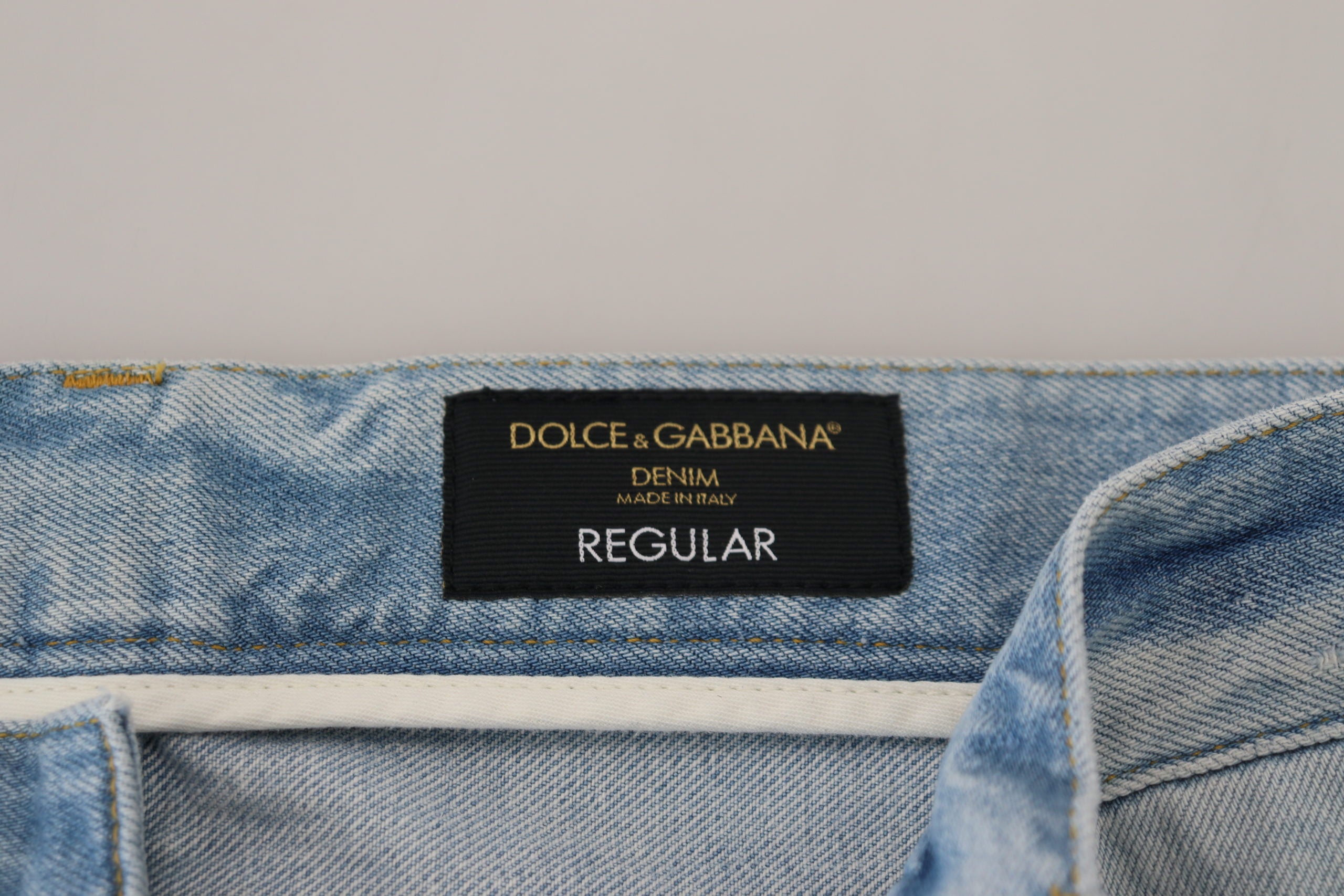 Dolce &amp; Gabbana Светло сини памучни окъсани ежедневни дънки
