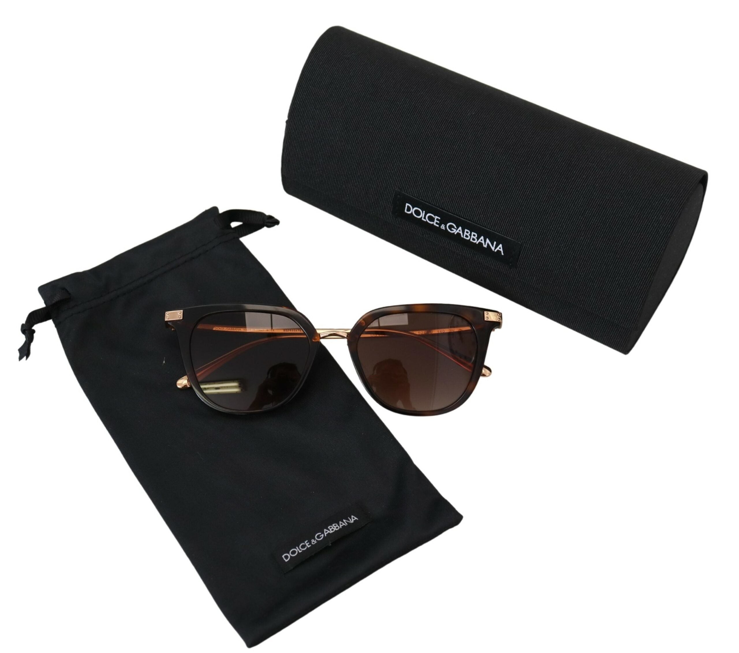 Dolce & Gabbana Irregular Brown Acetate Sunglasses for Women