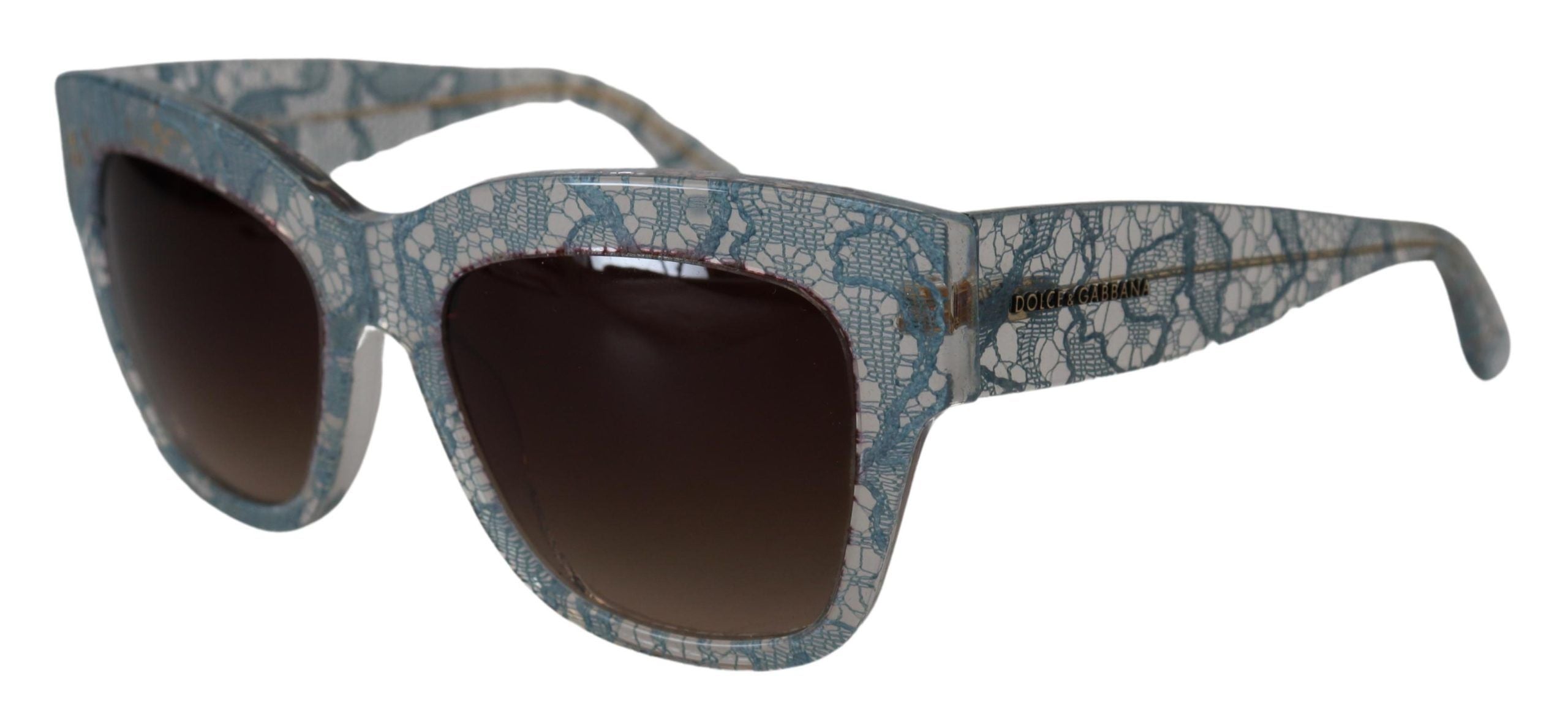 Dolce &amp; Gabbana Blue Lace Acetate Crystal Butterfly DG4231 Слънчеви очила