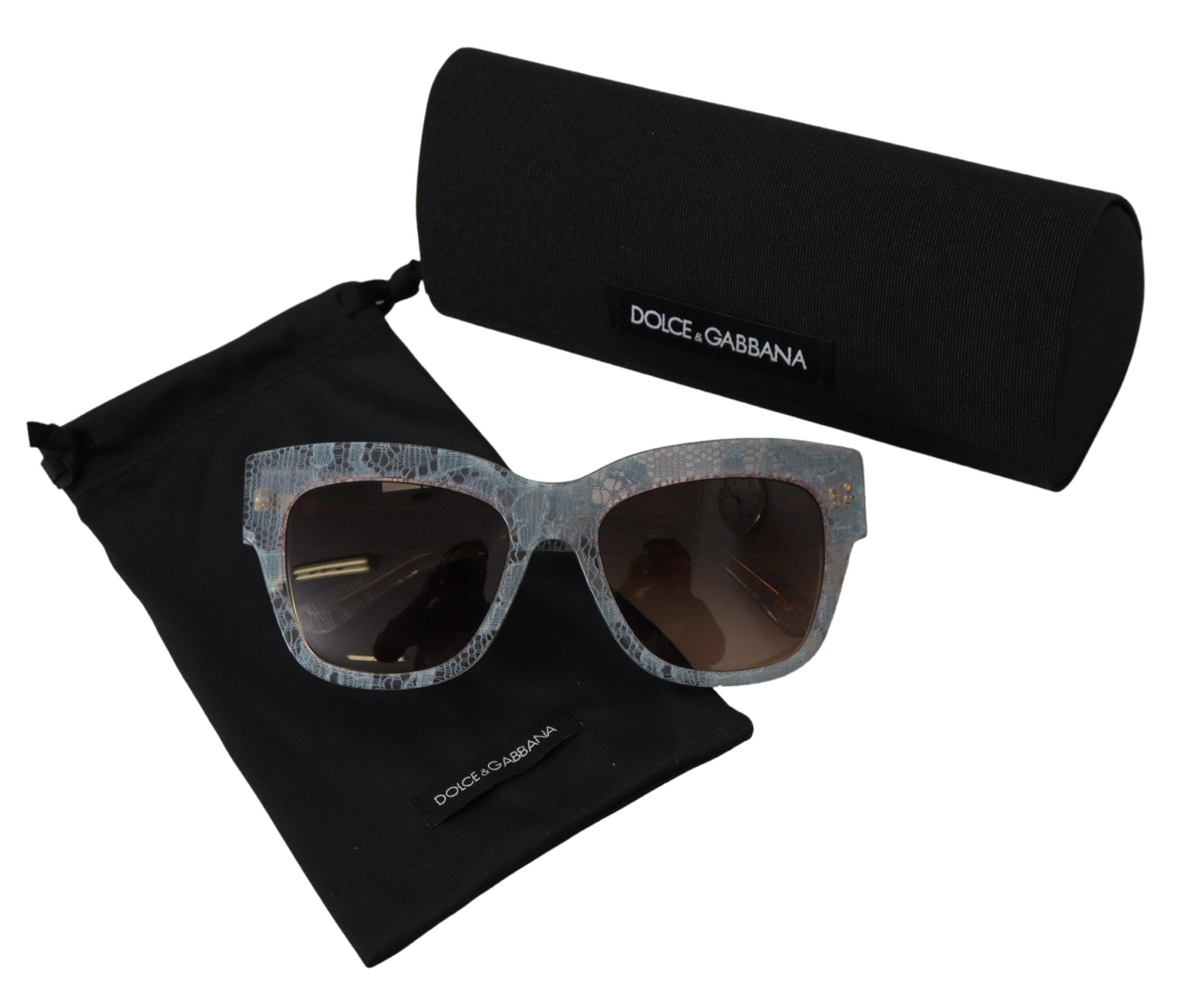 Dolce &amp; Gabbana Blue Lace Acetate Rectangle Shades DG4231 Слънчеви очила