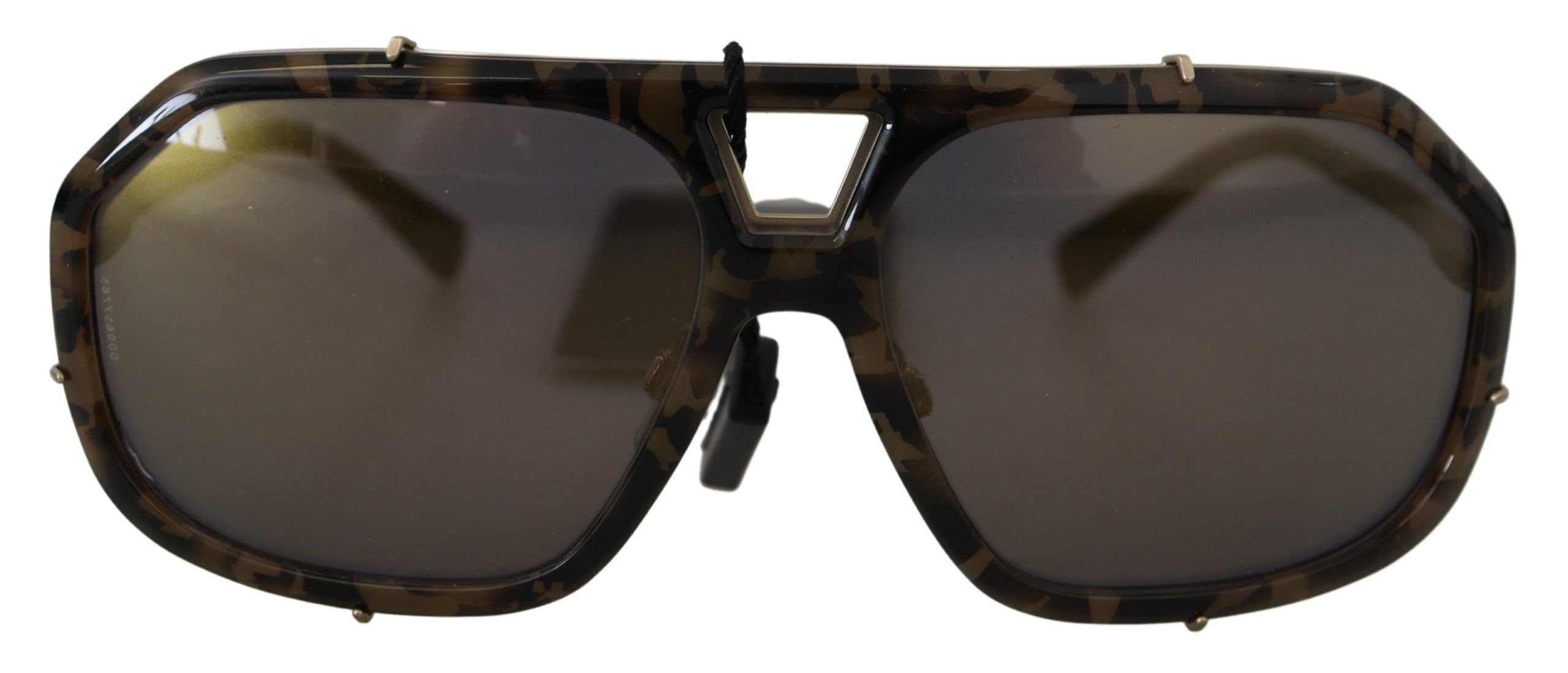 Dolce &amp; Gabbana Brown Camo Metal Matte Mirror Lens DG2167 Слънчеви очила