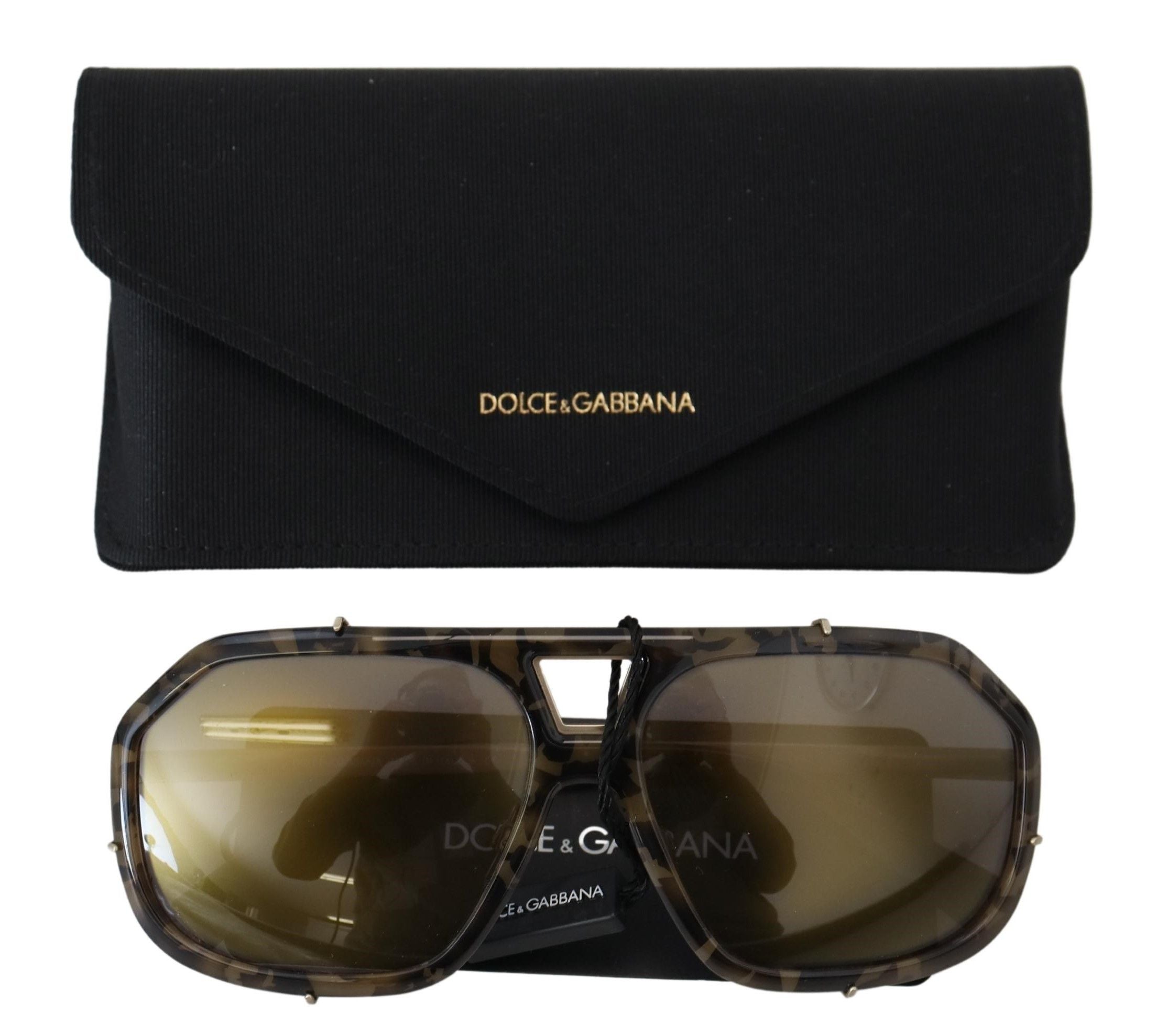 Dolce &amp; Gabbana Brown Camo Metal Matte Mirror Lens DG2167 Слънчеви очила