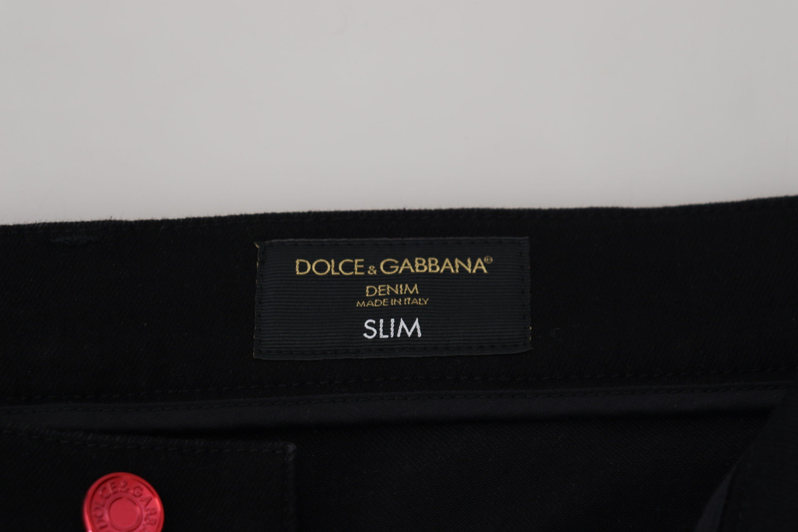 Тесни дънки Dolce &amp; Gabbana с многоцветен памучен вратовръзка