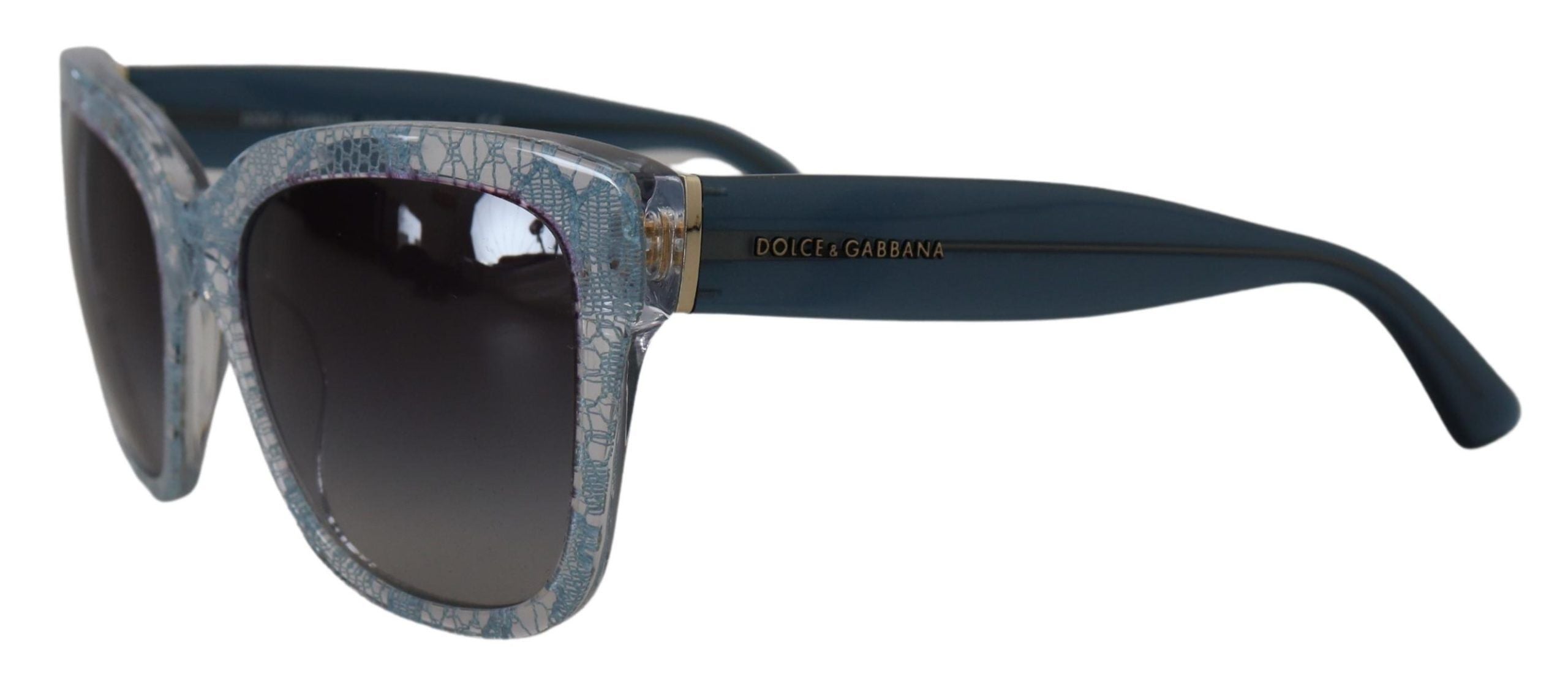 Dolce &amp; Gabbana Blue Lace Acetate Rectangle Shades DG4226 Слънчеви очила