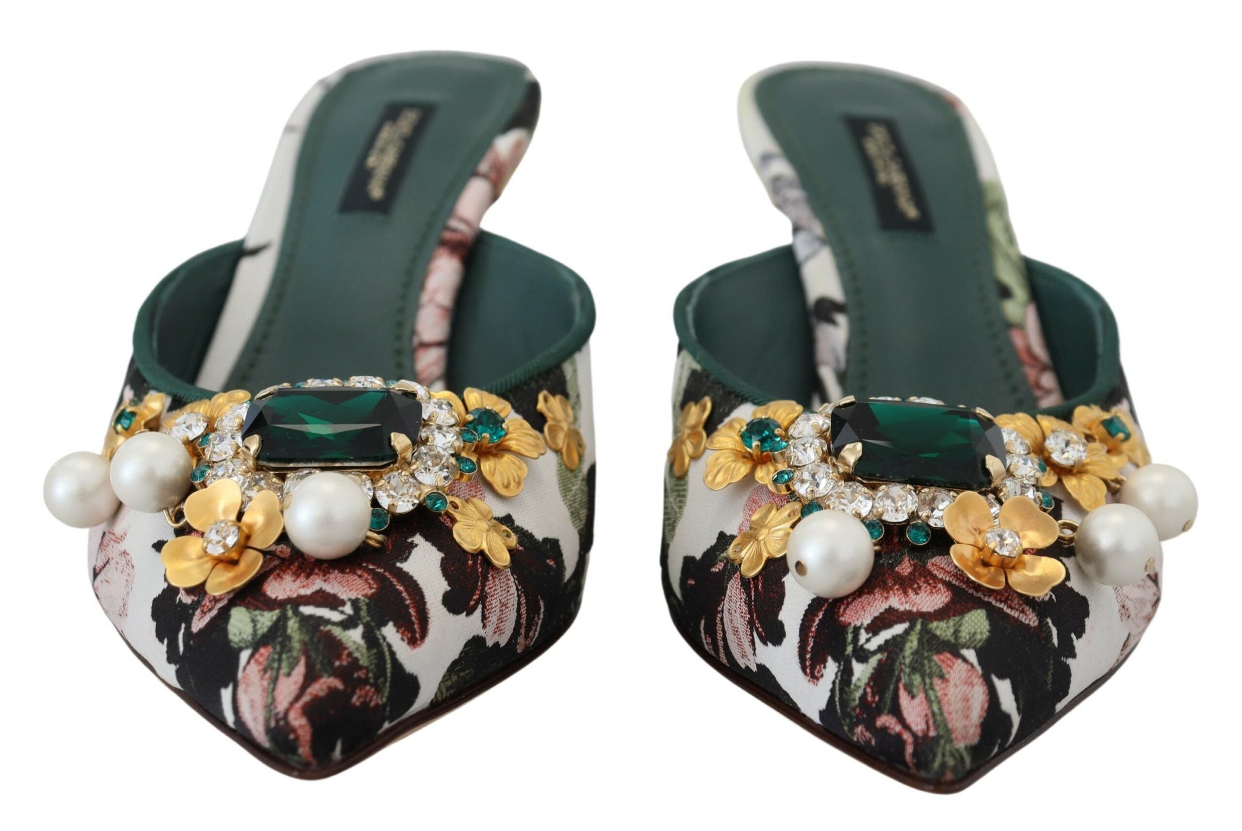Dolce &amp; Gabbana Многоцветни сандали с украса от кристали