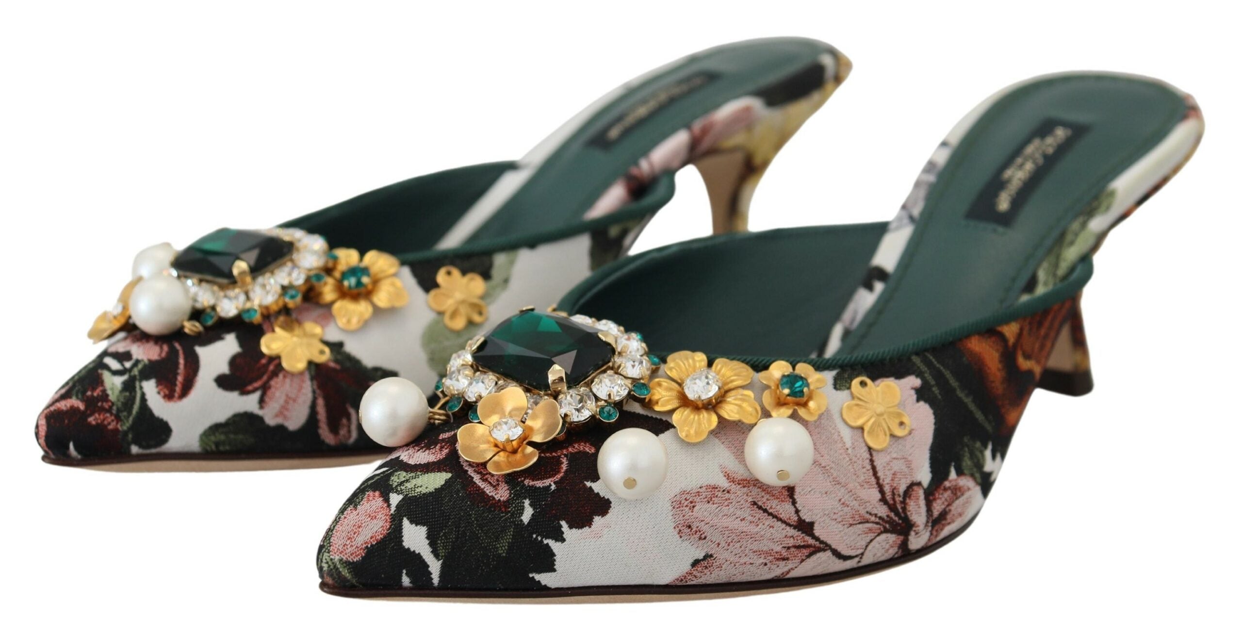 Dolce &amp; Gabbana Многоцветни сандали с украса от кристали