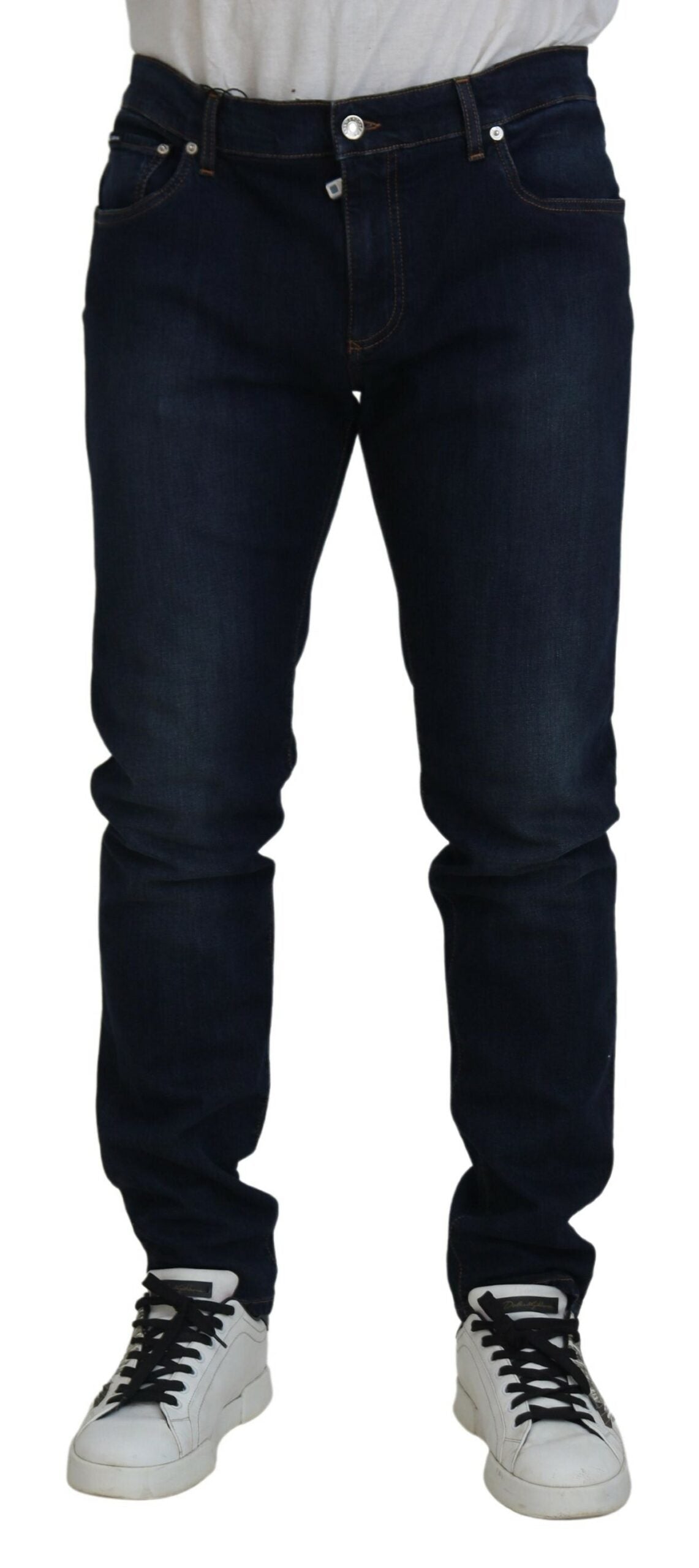 Dolce & Gabbana Sleek Skinny Jeans in Dark Blue