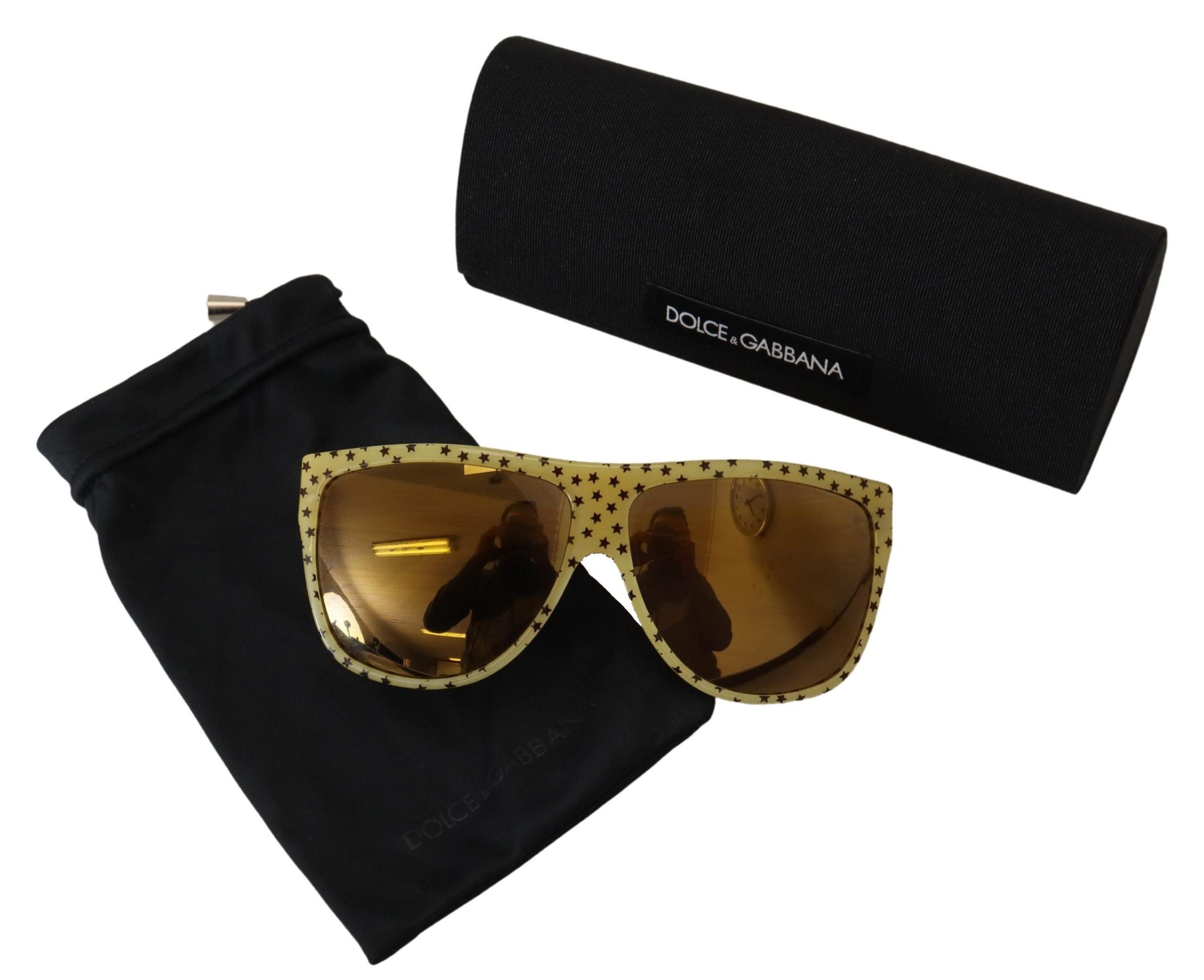 Dolce &amp; Gabbana Yellow Stars Acetate Square Shades DG4125 Слънчеви очила