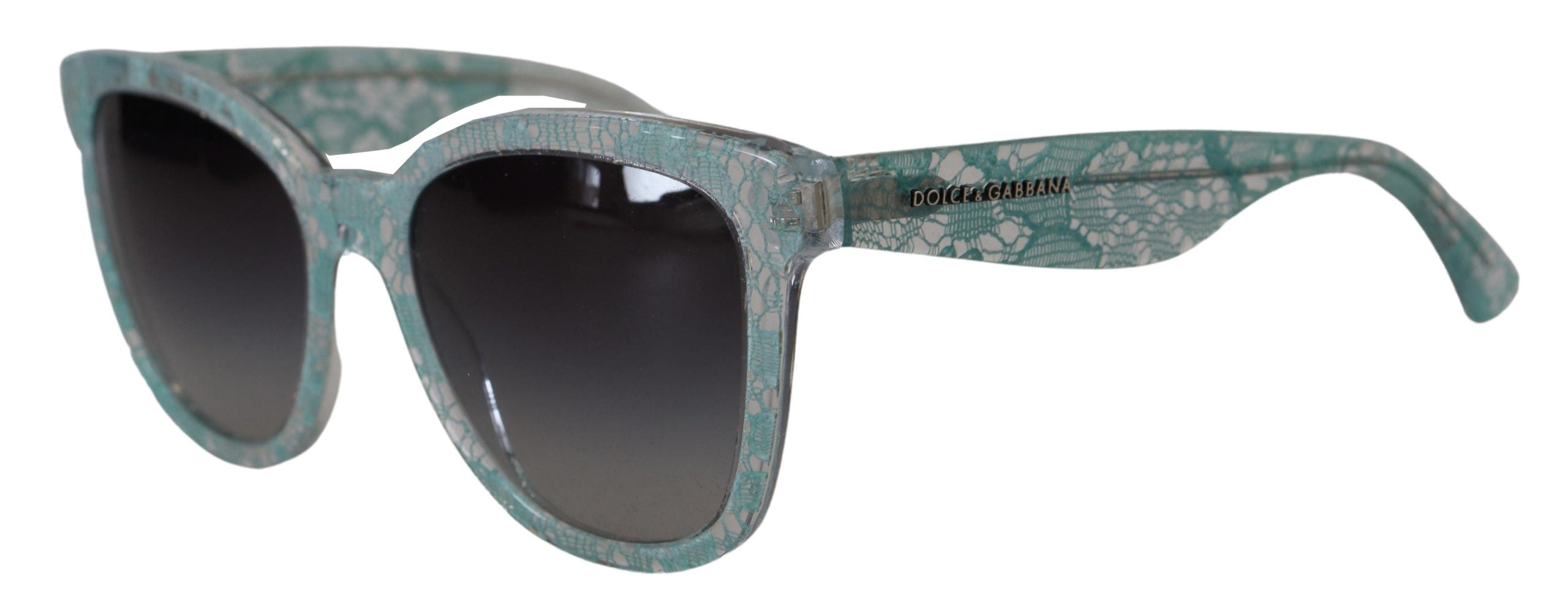 Dolce &amp; Gabbana Blue Lace Crystal Acetate Butterfly DG4190 Слънчеви очила