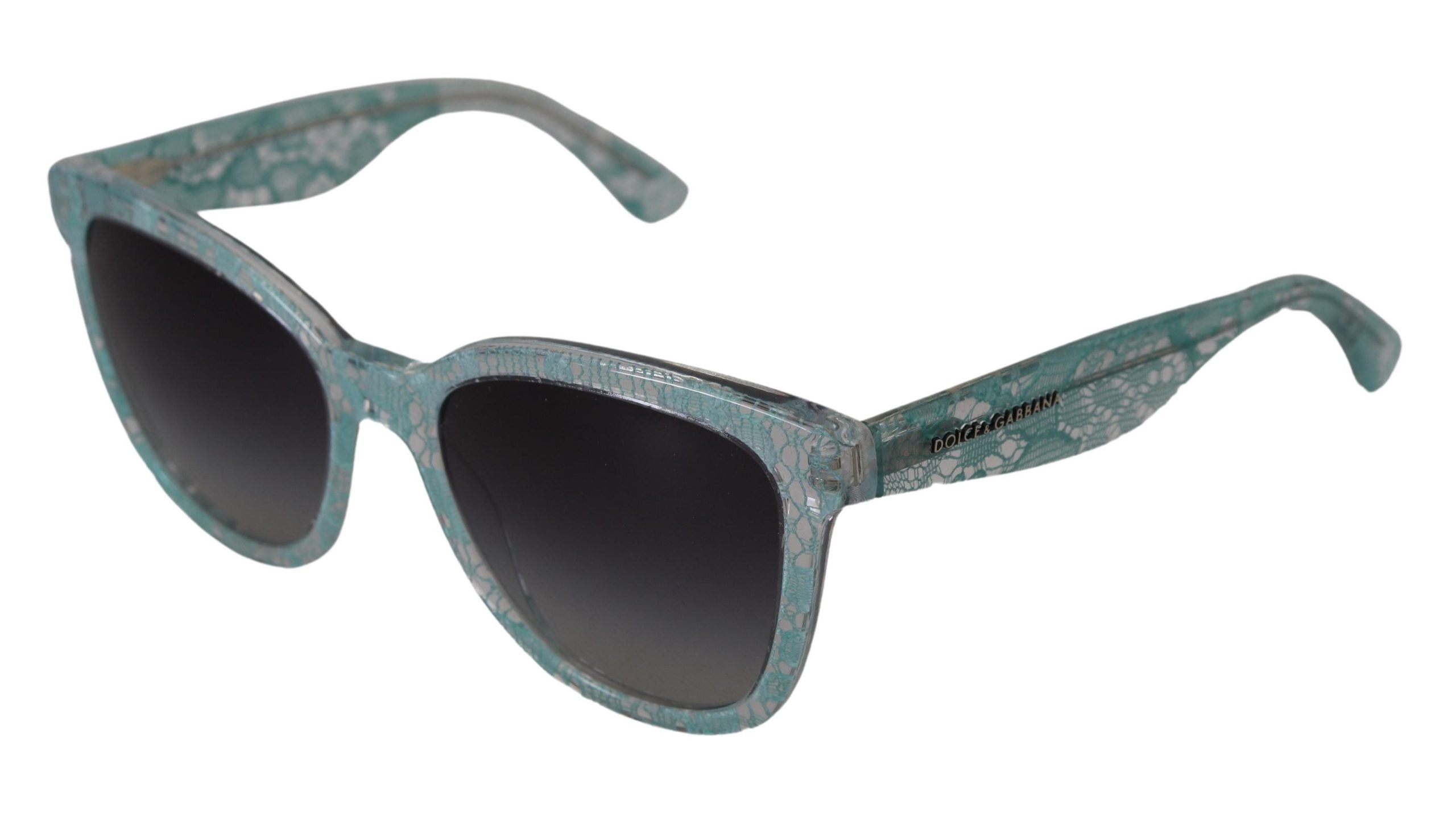 Dolce &amp; Gabbana Blue Lace Crystal Acetate Butterfly DG4190 Слънчеви очила