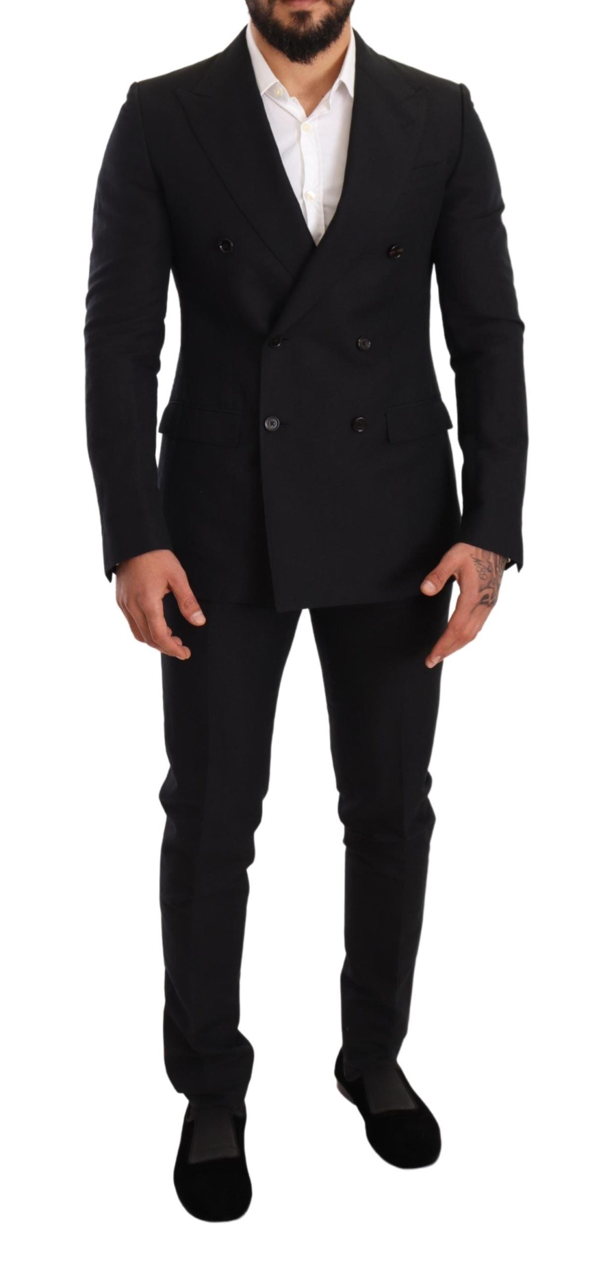 Dolce & Gabbana Elegant Black Two-Piece Wool Suit