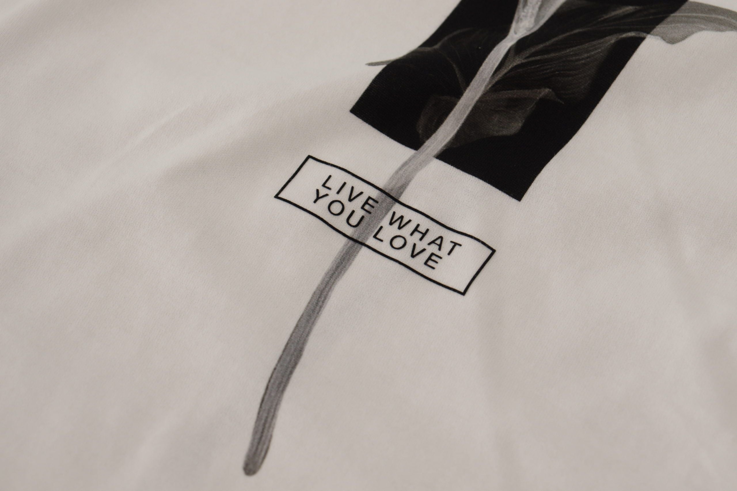 Памучна тениска Dolce &amp; Gabbana White Black Roses Crewneck