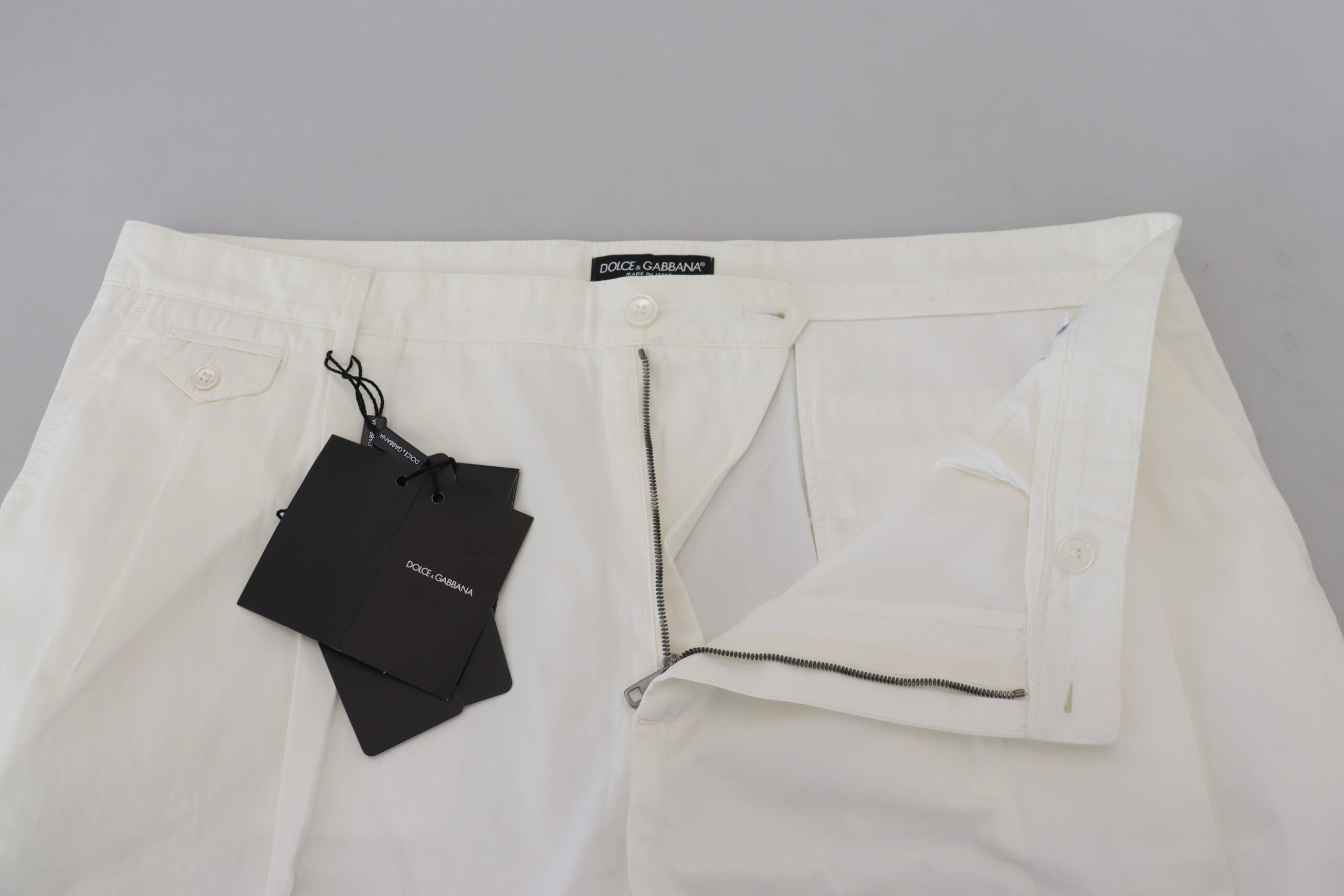 Dolce &amp; Gabbana, бяла памучна рокля, официални мъжки панталони