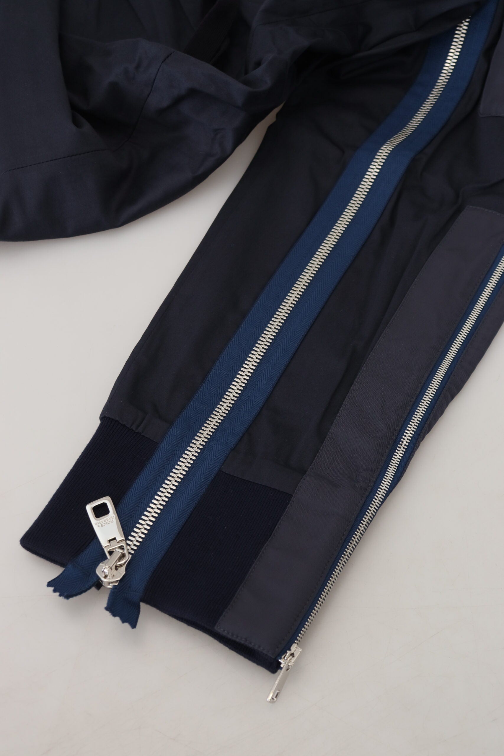 Dolce &amp; Gabbana Тъмносини памучни джогинг панталони с цип