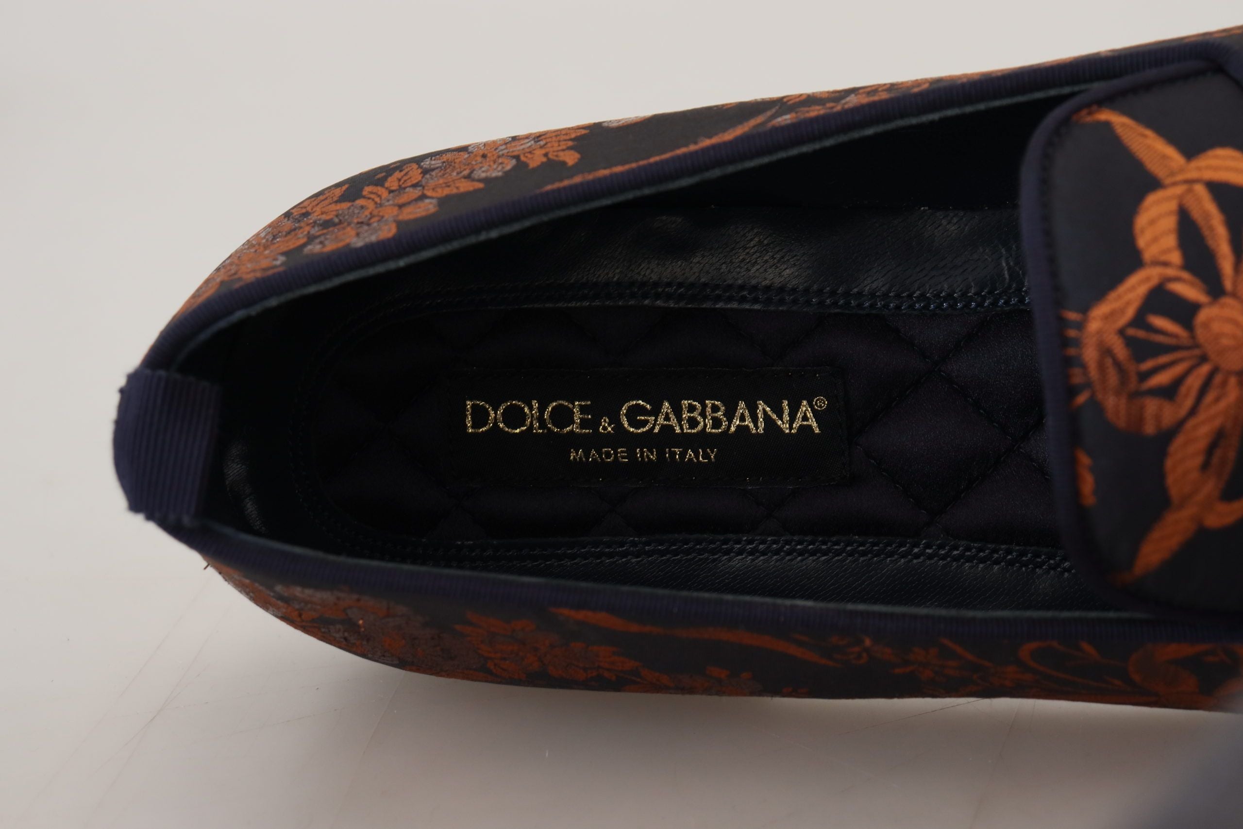 Dolce &amp; Gabbana Blue Rust Флорални чехли Мокасини Обувки