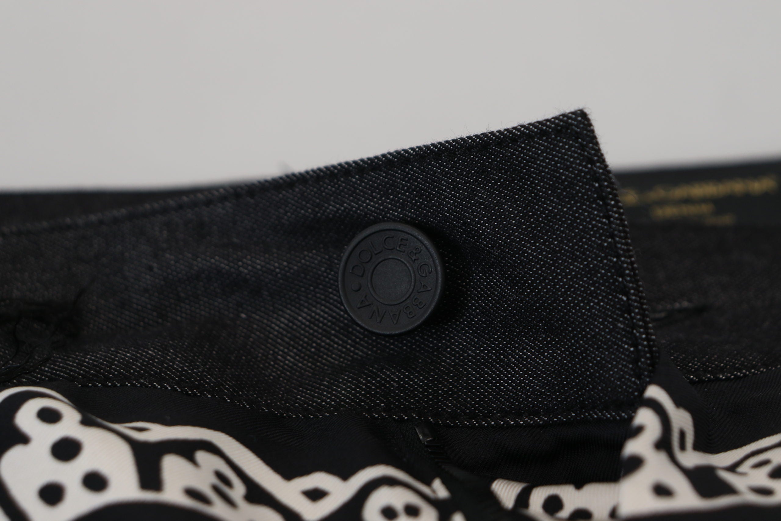 Черен копринен панталон с принт на бандана Dolce &amp; Gabbana
