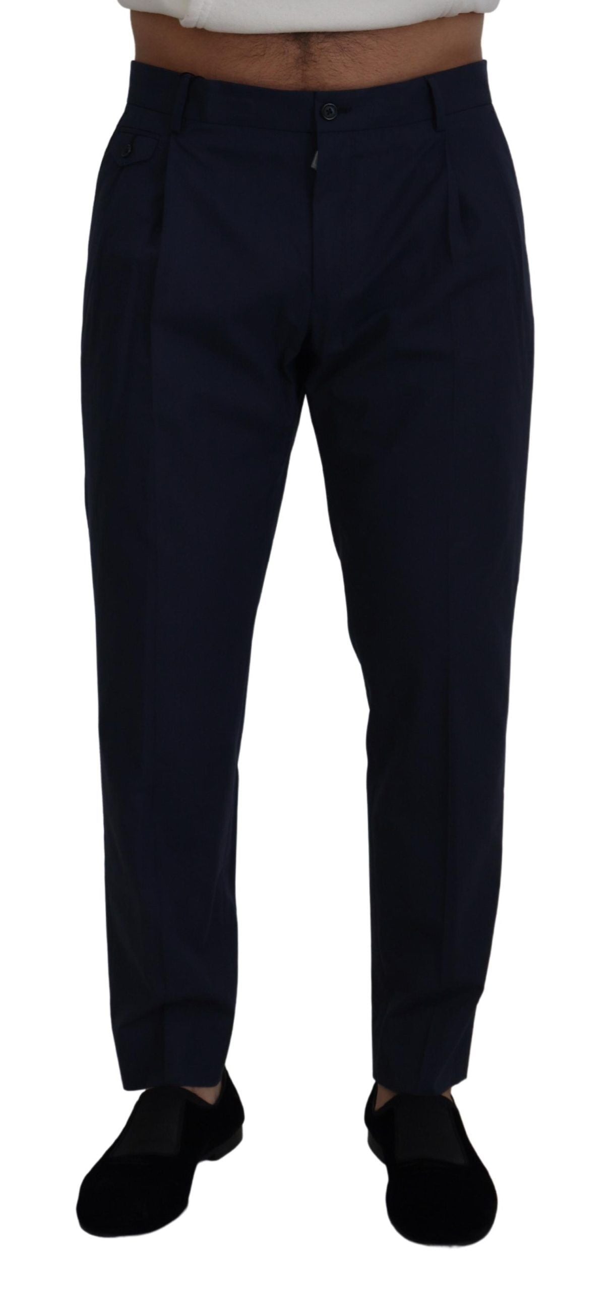 Сини памучни тънки панталони Dolce &amp; Gabbana Панталони чинос