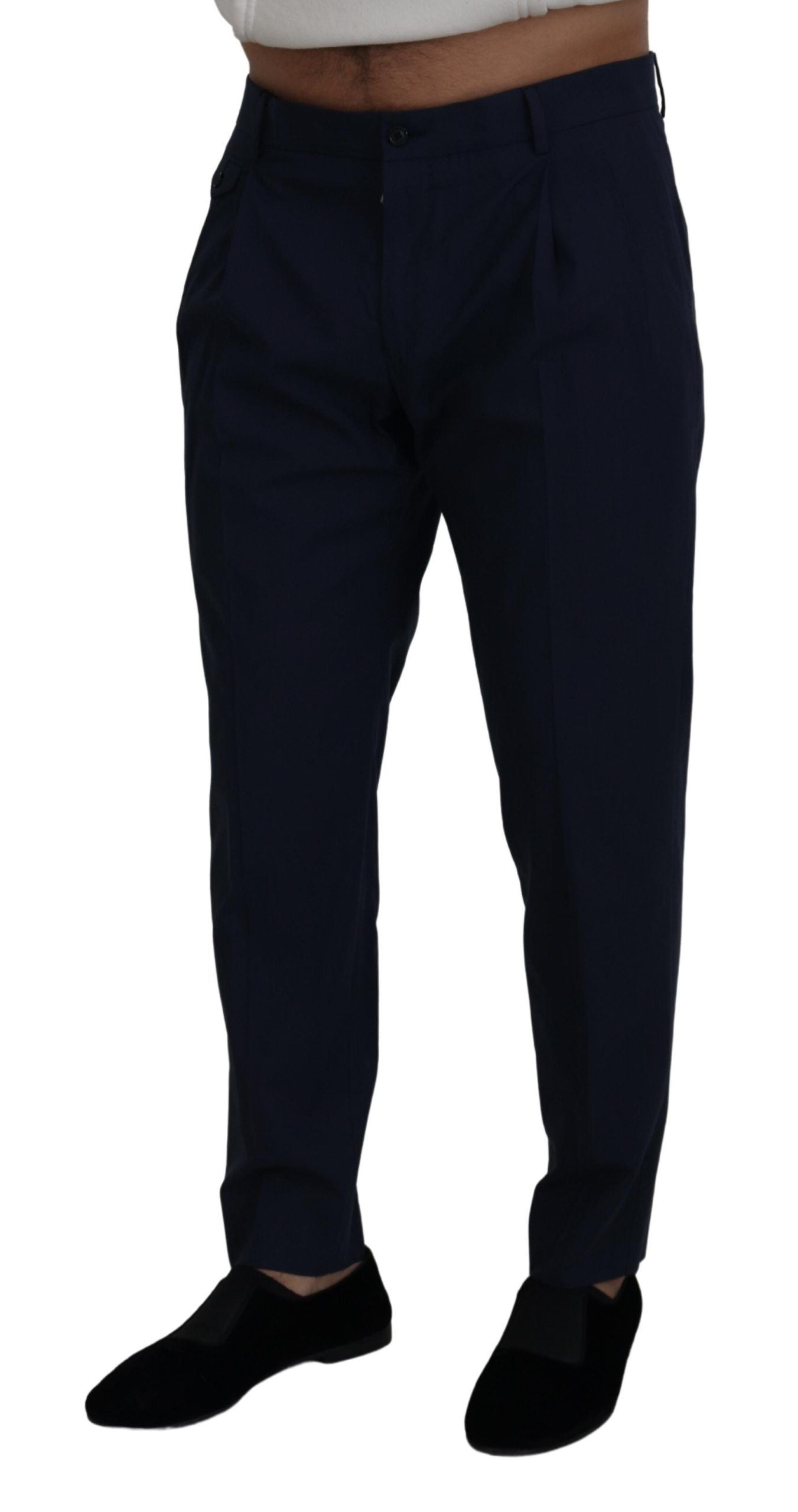 Сини памучни тънки панталони Dolce &amp; Gabbana Панталони чинос