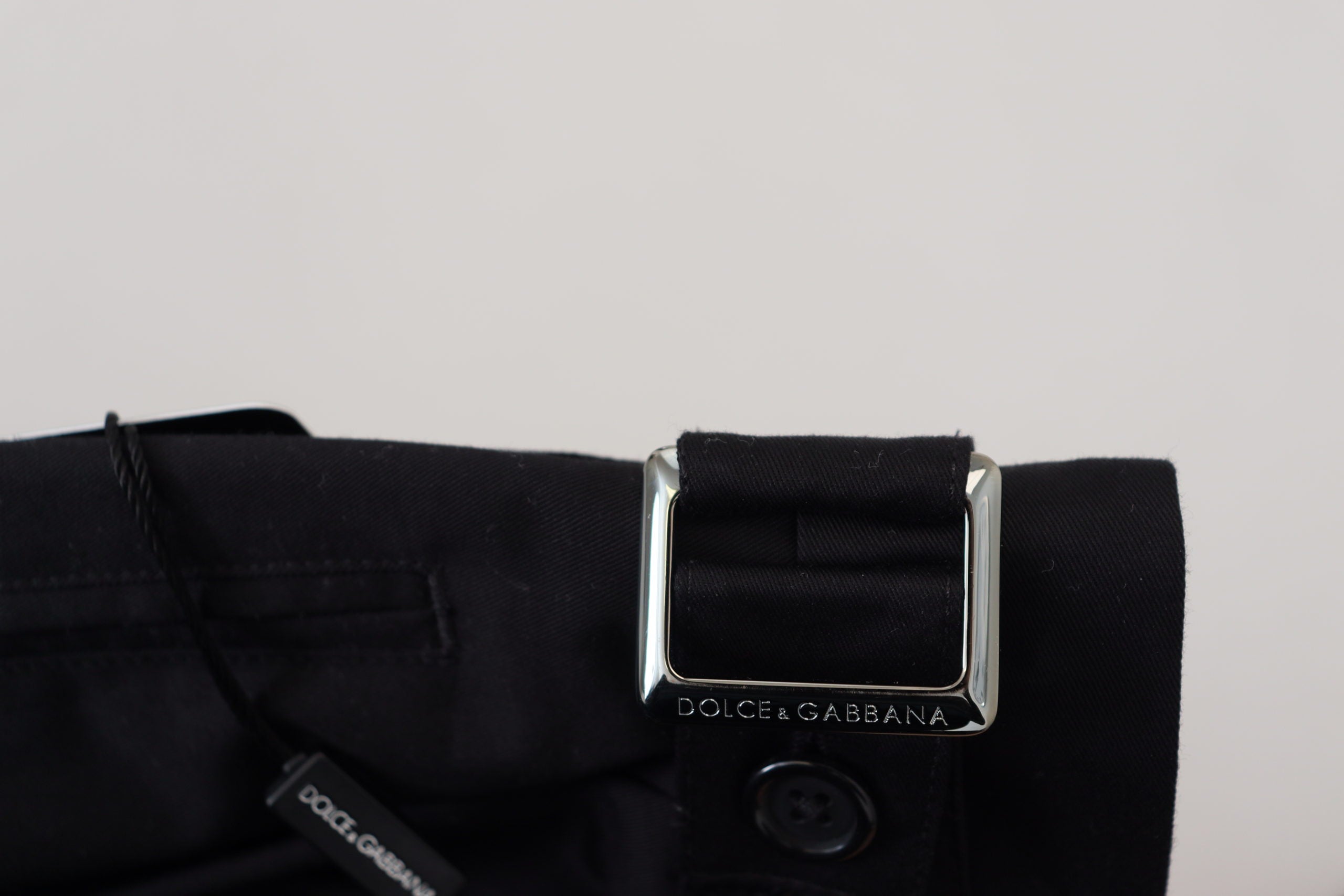 Официален панталон Dolce &amp; Gabbana от черен памук чино