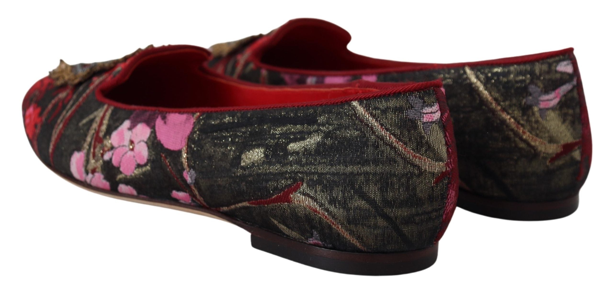 Dolce &amp; Gabbana Многоцветни жакардови обувки Sacred Heart Patch Slip On Shoes