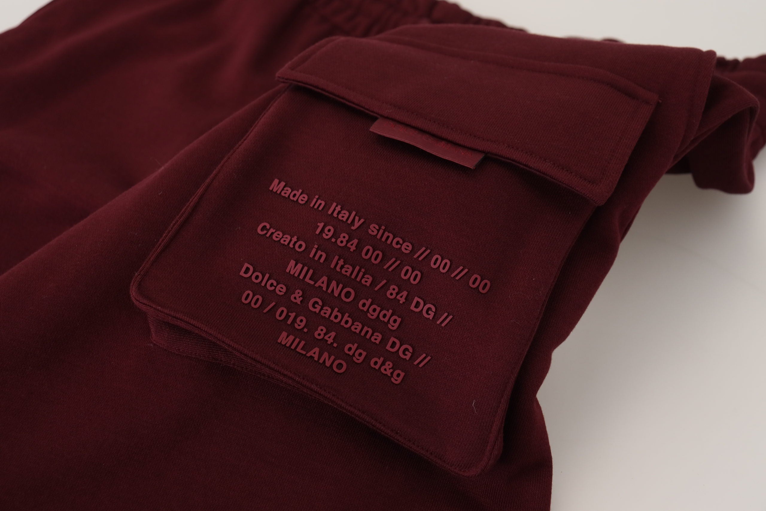 Dolce &amp; Gabbana Maroon Bermuda Cargo мъжки шорти