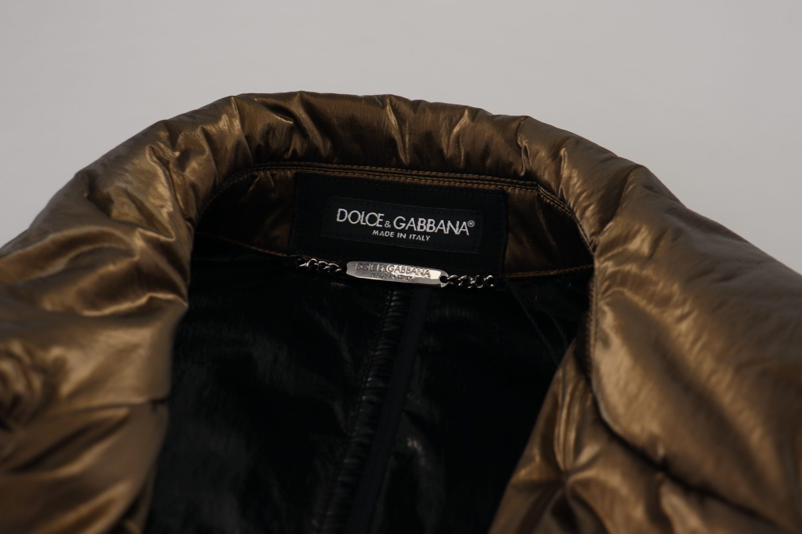 Dolce & Gabbana Elegant Bronze Double-Breasted Jacket