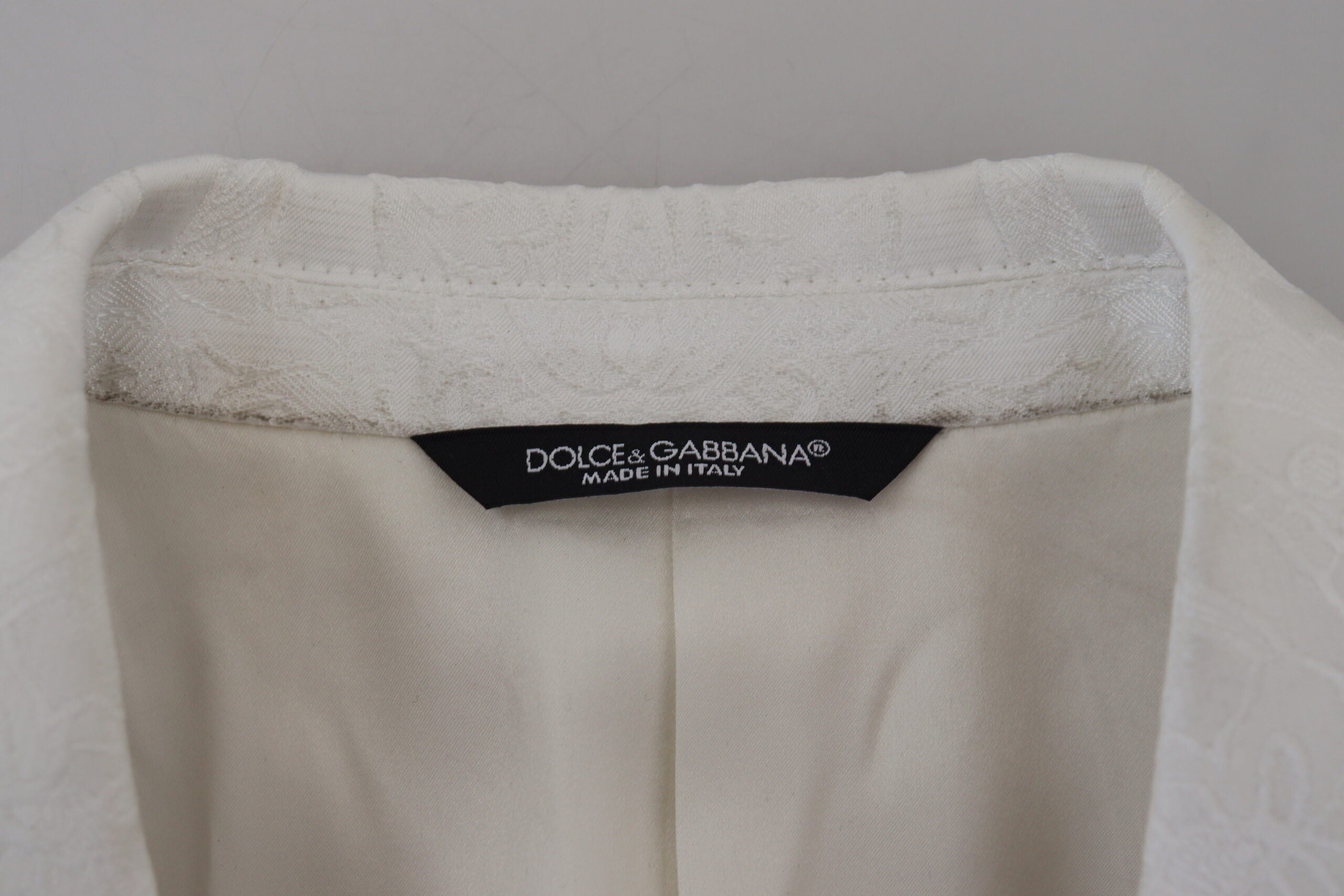 Dolce &amp; Gabbana Бяло яке с брокатен тренч на цветя
