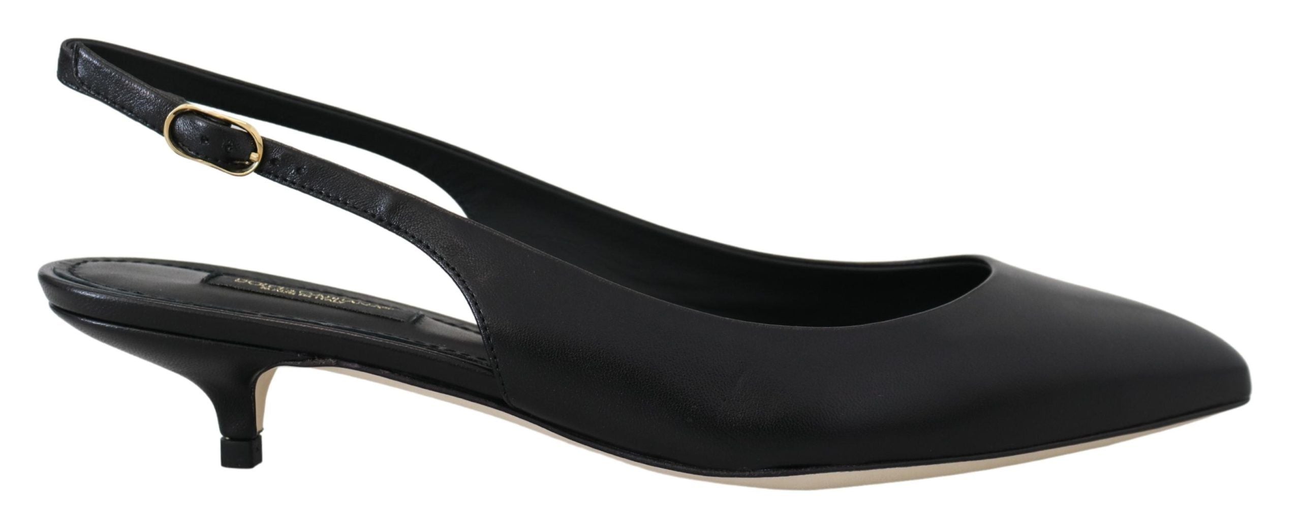 Dolce &amp; Gabbana Черни кожени обувки с токчета и обувки