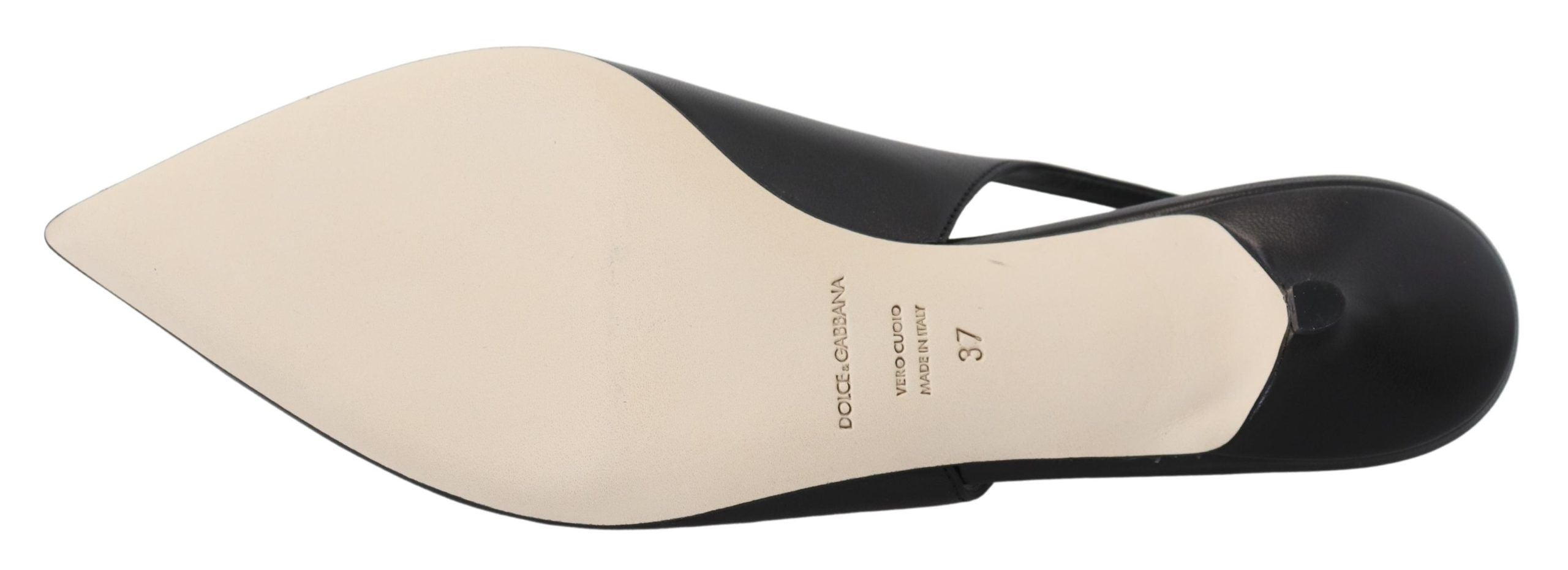 Dolce &amp; Gabbana Черни кожени обувки с токчета и обувки