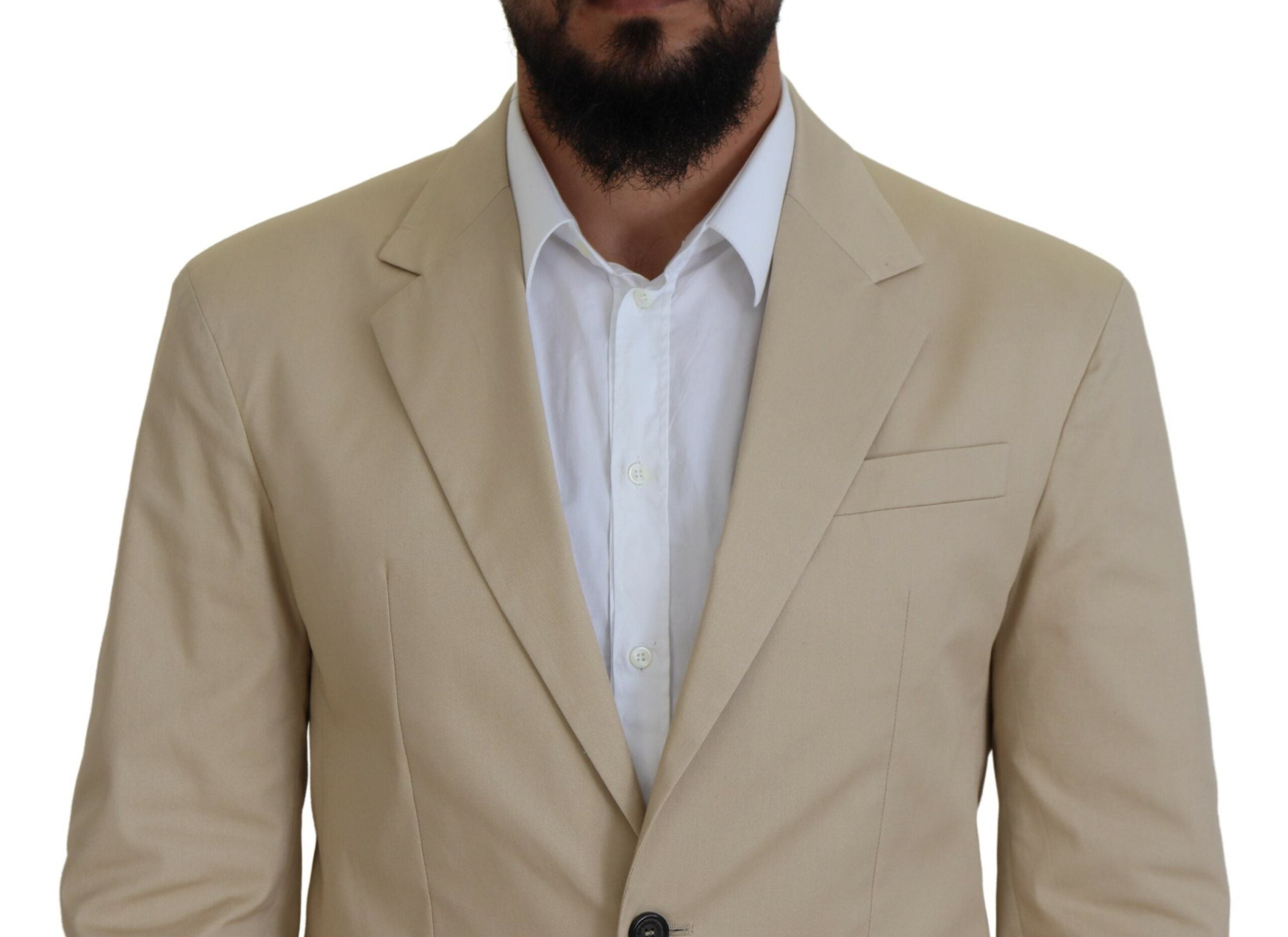 Dsquared² Beige Cotton Single Breasted 2 Piece CIPRO Suit