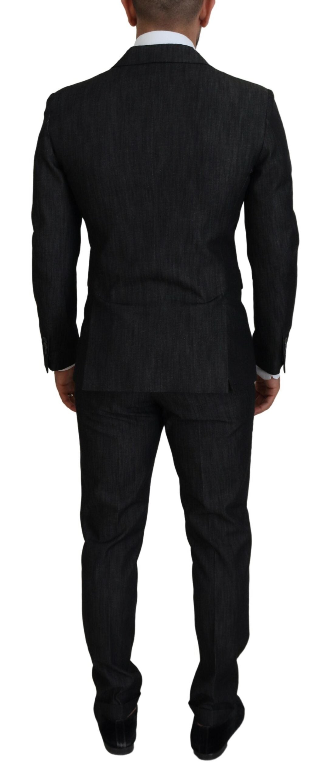 Dsquared² Black Cotton Single Breasted 2 Piece MIAMI Suit