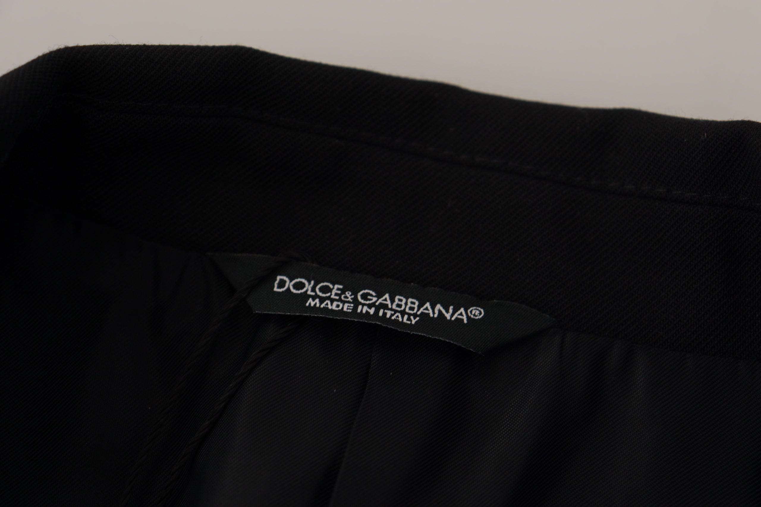 Черно двуредно палто с блейзър Dolce &amp; Gabbana