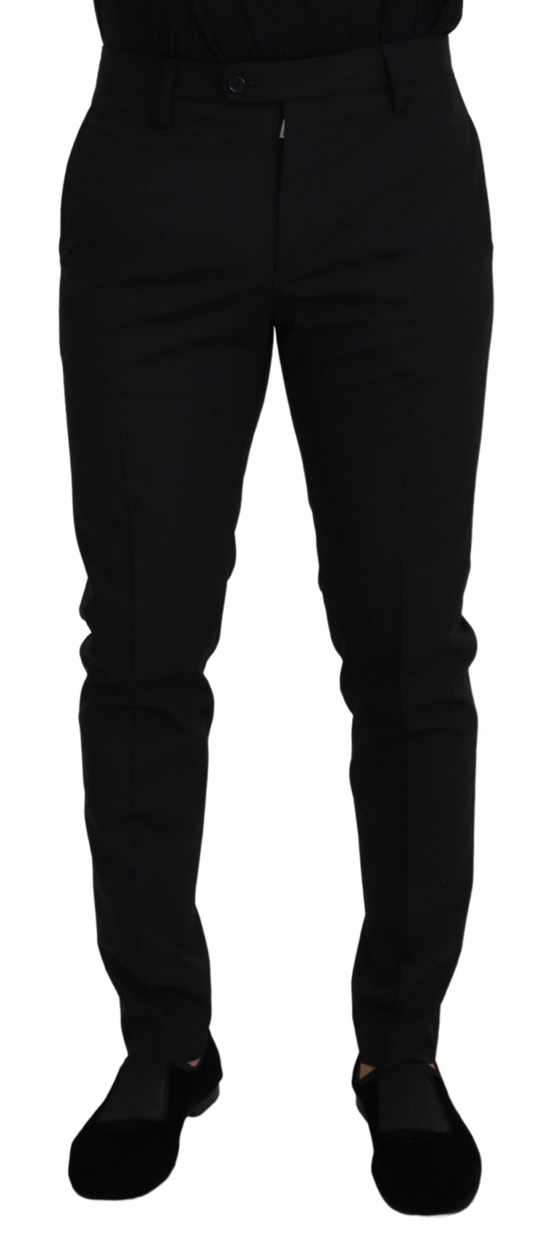 Dolce & Gabbana Elegant Black Wool-Blend Trousers