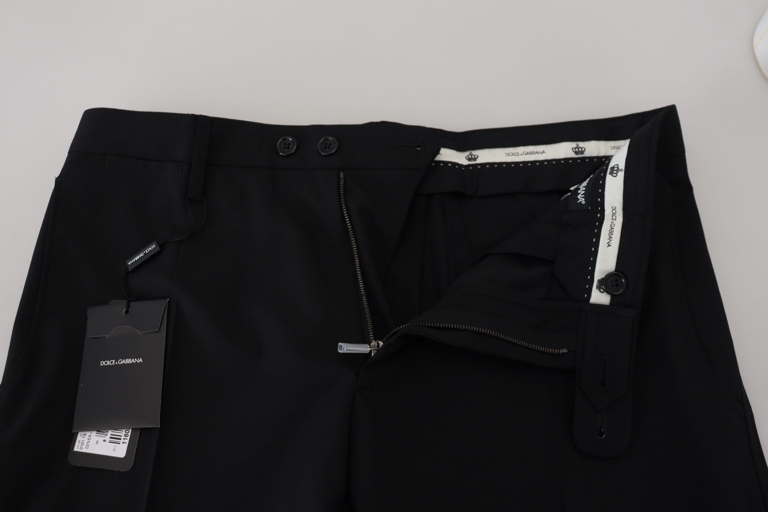 Официален панталон Dolce &amp; Gabbana от черен полиестер Chino