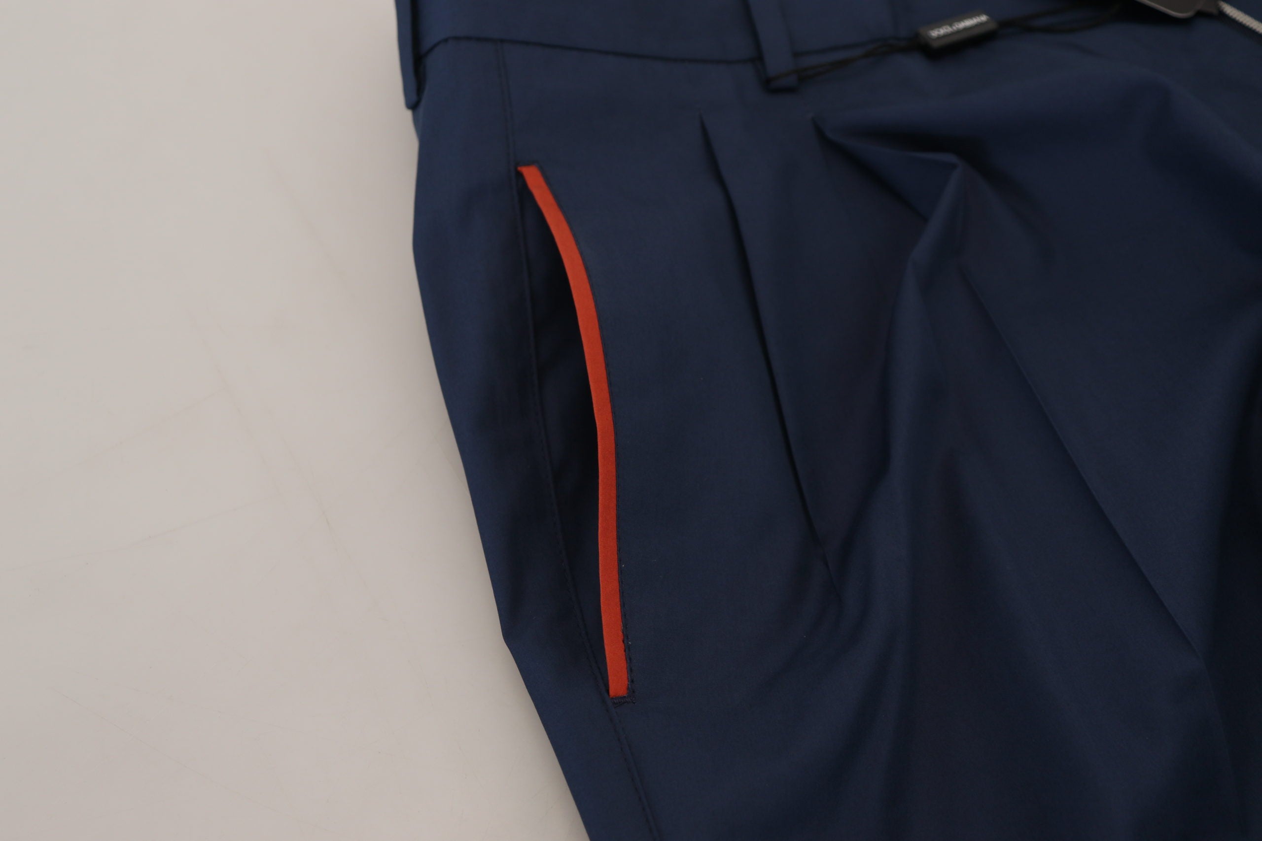 Официален панталон Dolce &amp; Gabbana от син памук чино