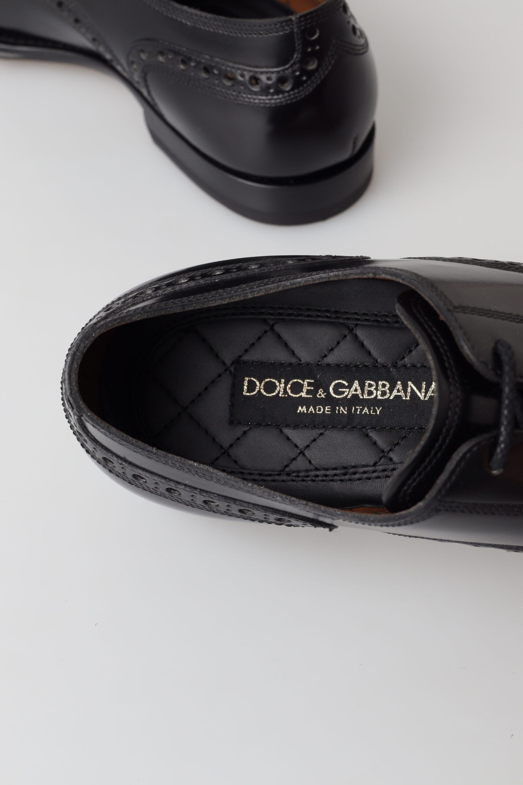 Dolce &amp; Gabbana Черни кожени Оксфорд официални обувки дерби