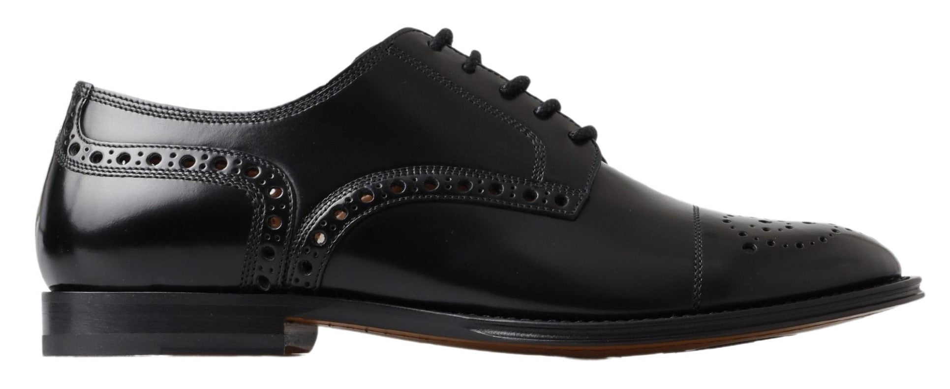 Dolce &amp; Gabbana Черни кожени Оксфорд официални обувки дерби