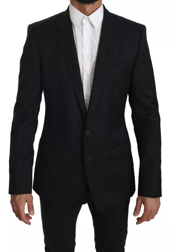Dolce & Gabbana Black Slim Jacket Coat MARTINI Blazer