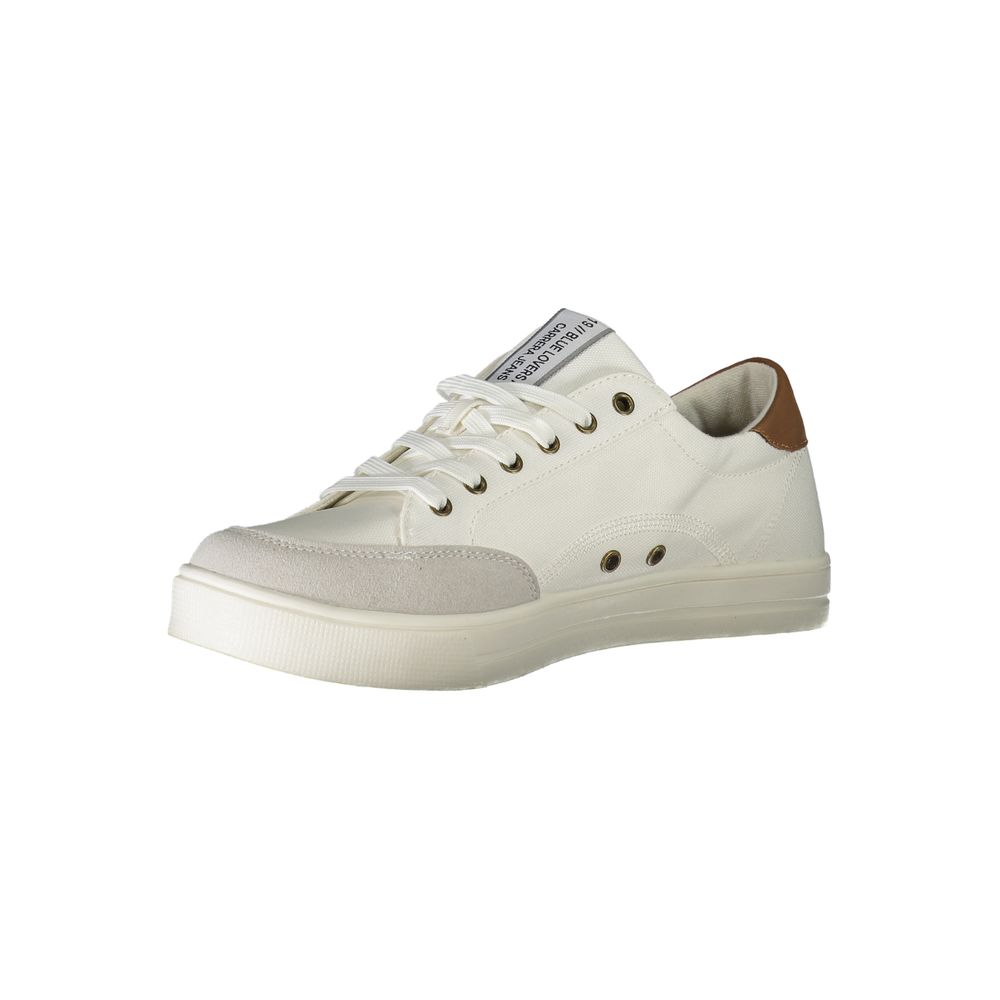 Carrera White Polyester Sneaker