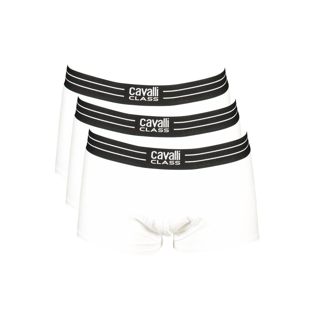 Cavalli Class White Cotton Underwear