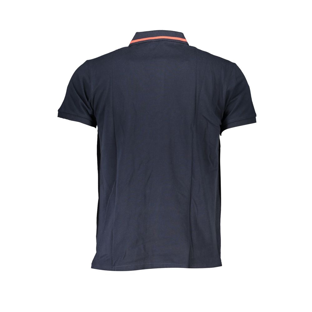 Cavalli Class Blue Cotton Polo Shirt