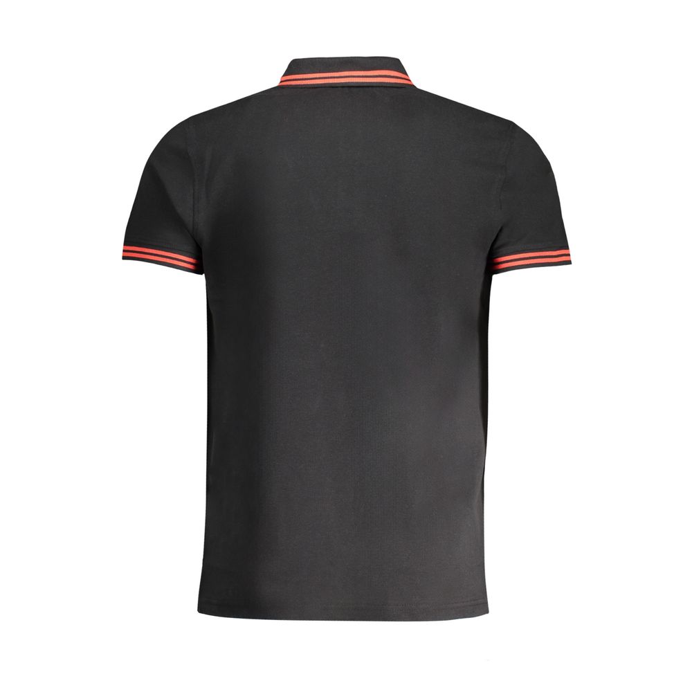 Cavalli Class Black Cotton Polo Shirt