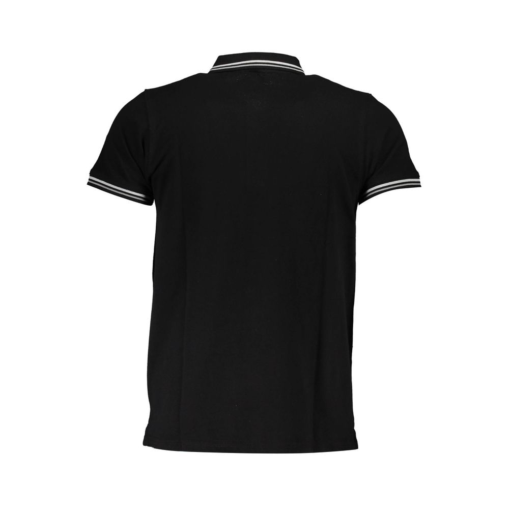 Cavalli Class Black Cotton Polo Shirt